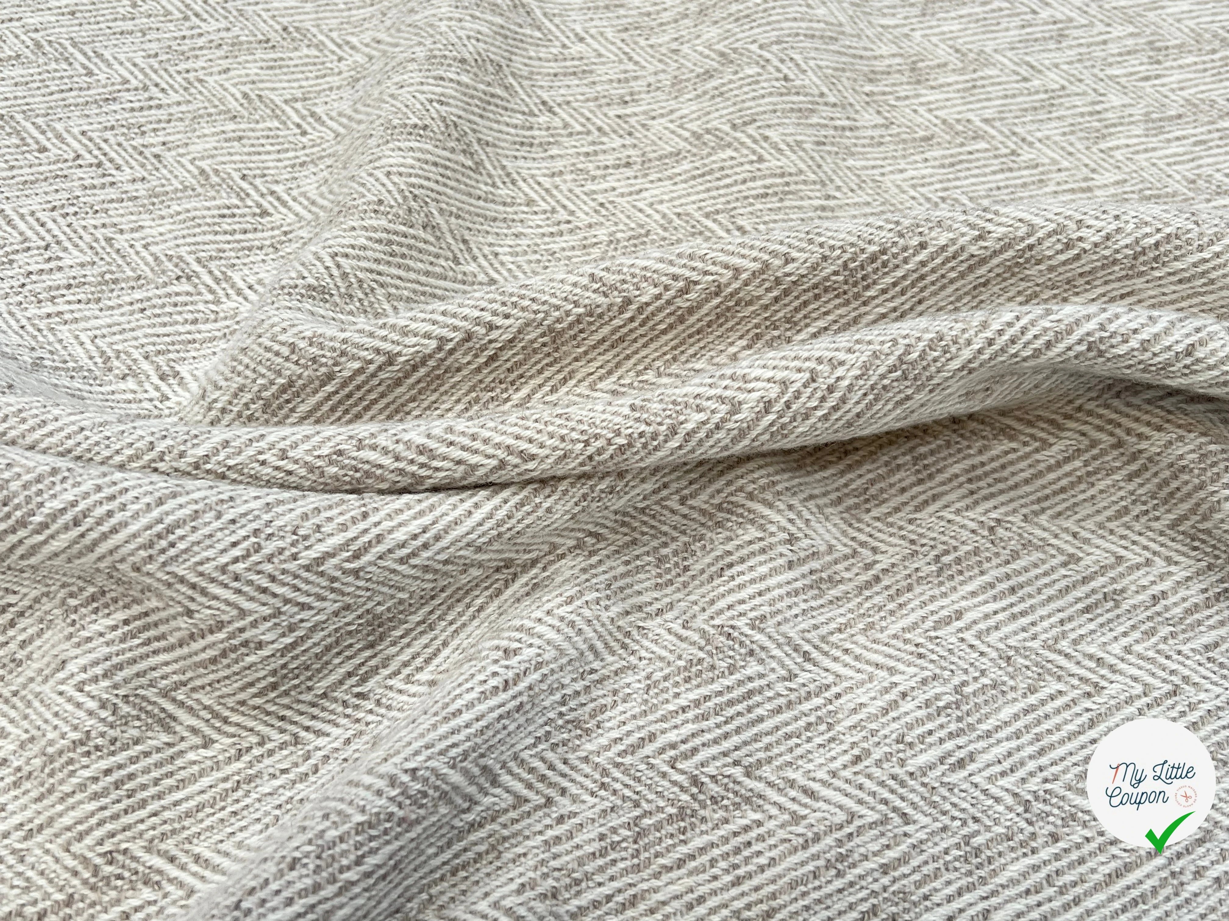 LAINAGE MANTEAU CHEVRON BEIGE GRIS - My Little Coupon