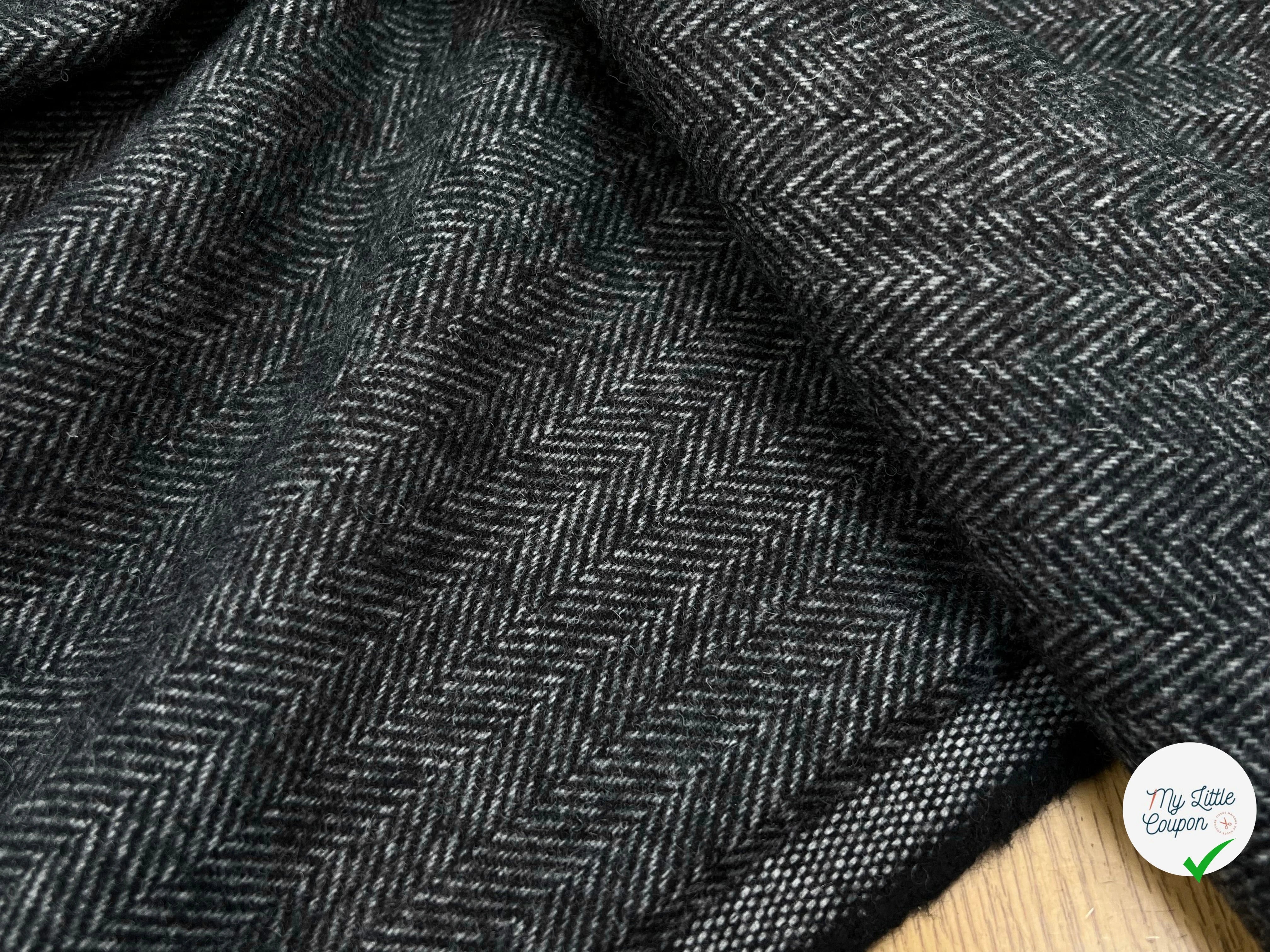 LAINAGE MANTEAU CHEVRON GRIS CHINÉ ASPECT DOUX 150CM - My Little Coupon