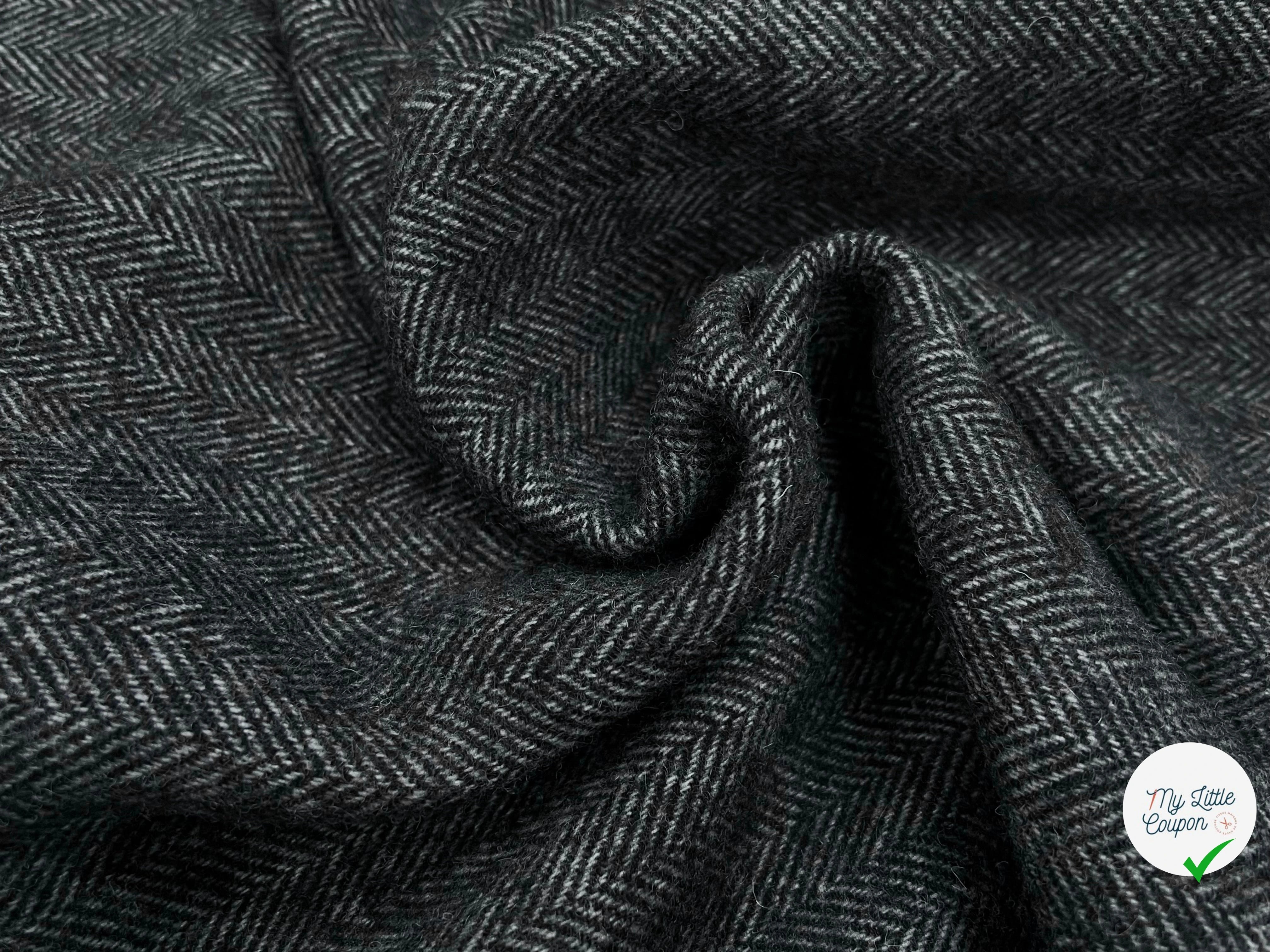 LAINAGE MANTEAU CHEVRON GRIS CHINÉ ASPECT DOUX 150CM - My Little Coupon