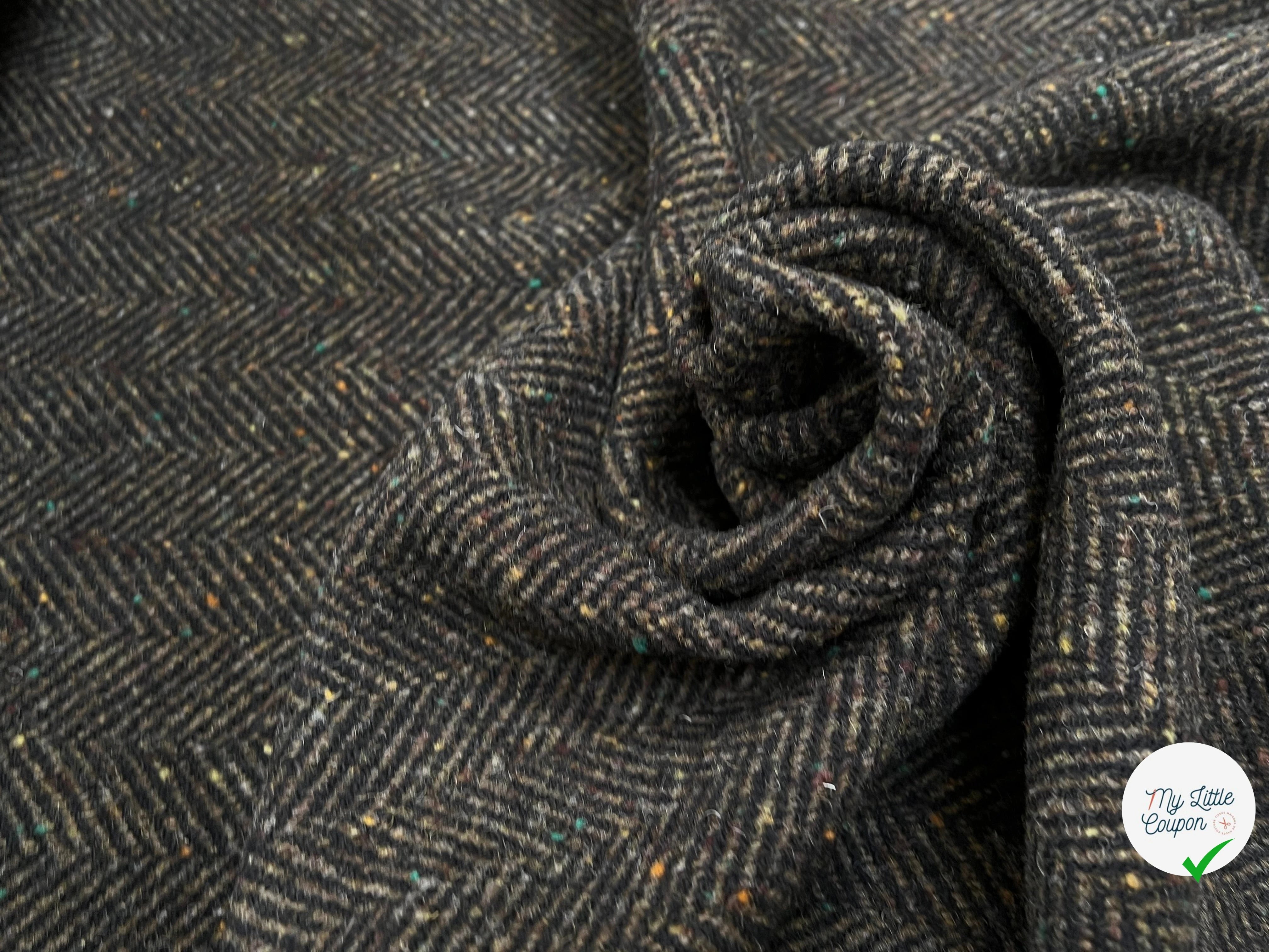 LAINAGE MANTEAU CHEVRON KAKI 100% LAINE - My Little Coupon