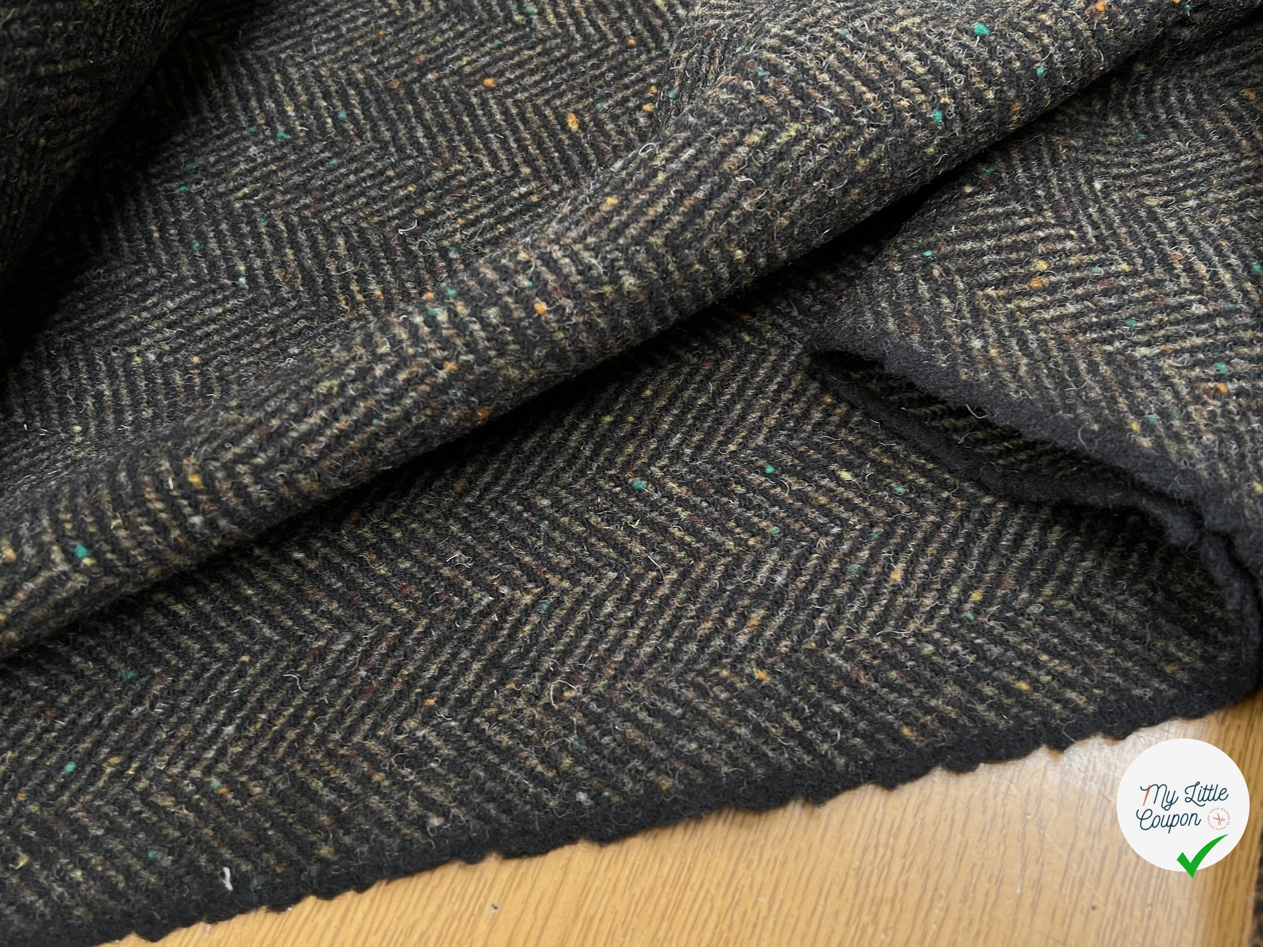 LAINAGE MANTEAU CHEVRON KAKI 100% LAINE - My Little Coupon