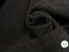 LAINAGE MANTEAU CHEVRON MULTICOLORES MARRON BLEU JAUNE 100% LAINE - My Little Coupon