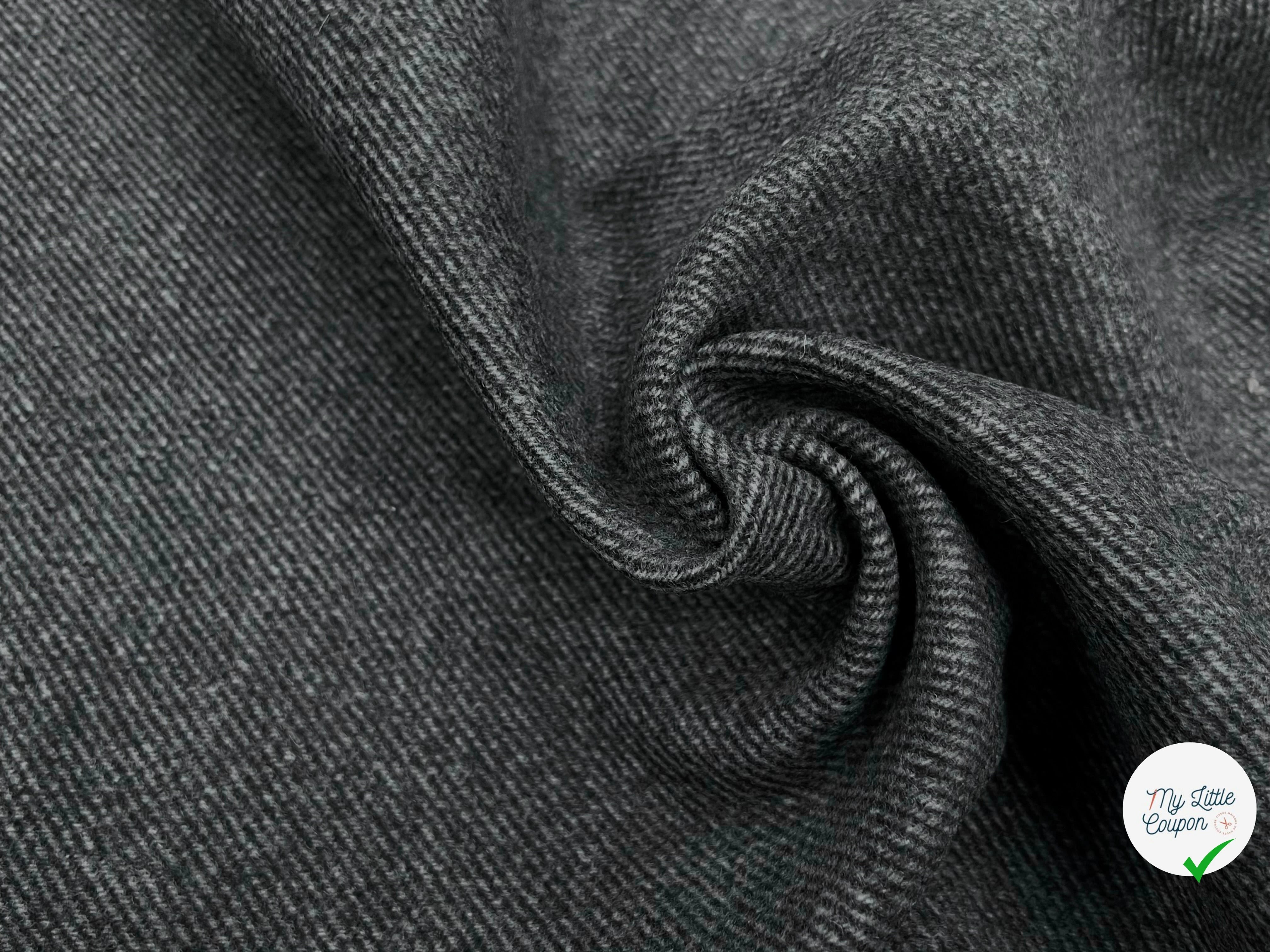 LAINAGE MANTEAU DOUX ENVERS STRIÉ GRIS CHINÉ 145CM - My Little Coupon