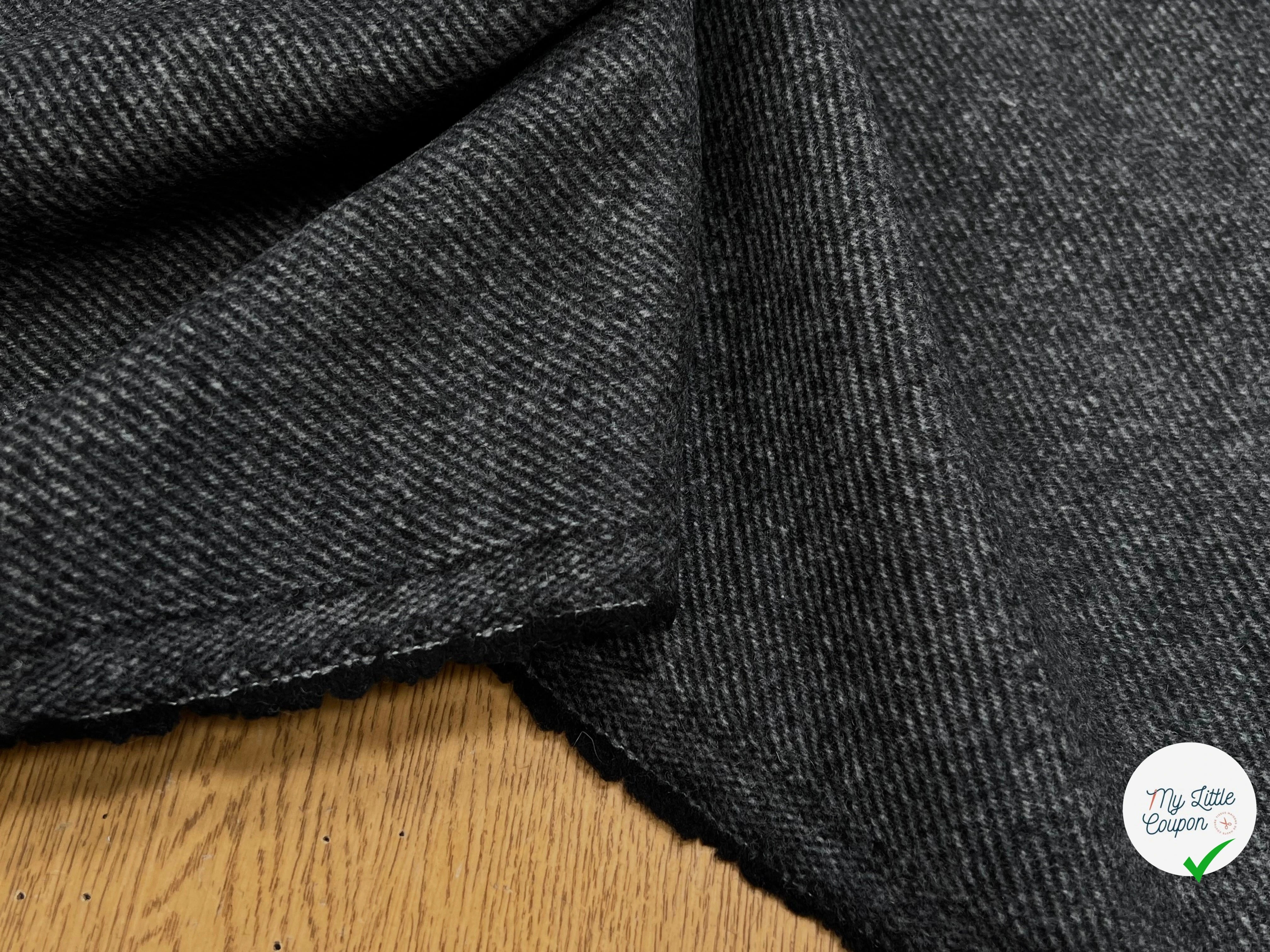 LAINAGE MANTEAU DOUX ENVERS STRIÉ GRIS CHINÉ 145CM - My Little Coupon
