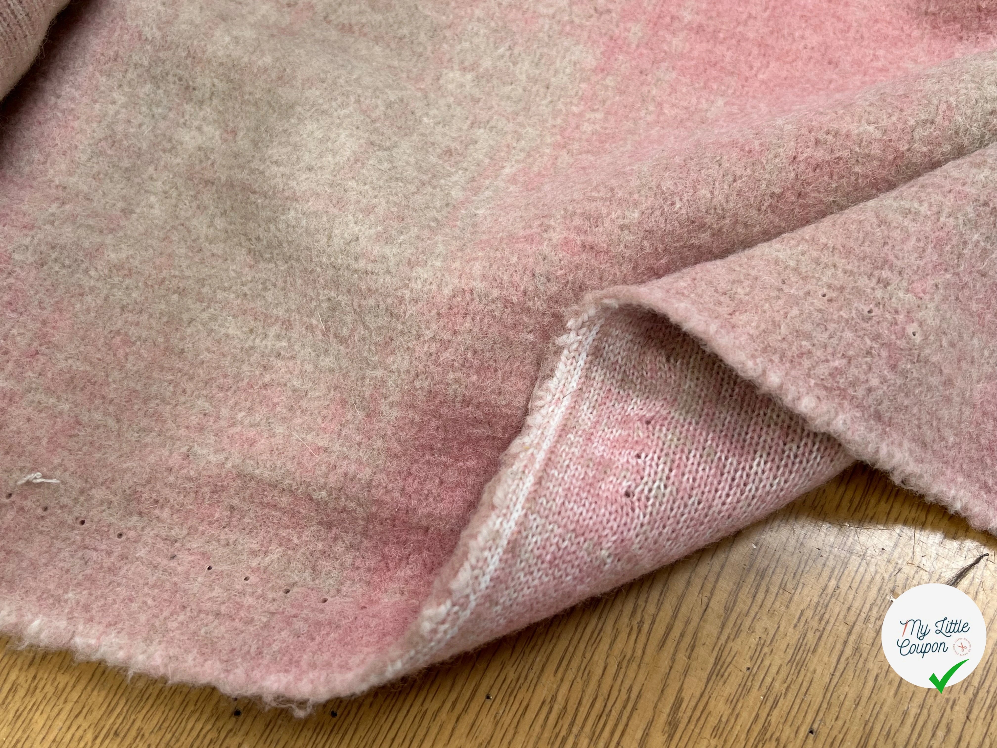 LAINAGE MANTEAU DOUX ROSE BEIGE STRETCH - My Little Coupon