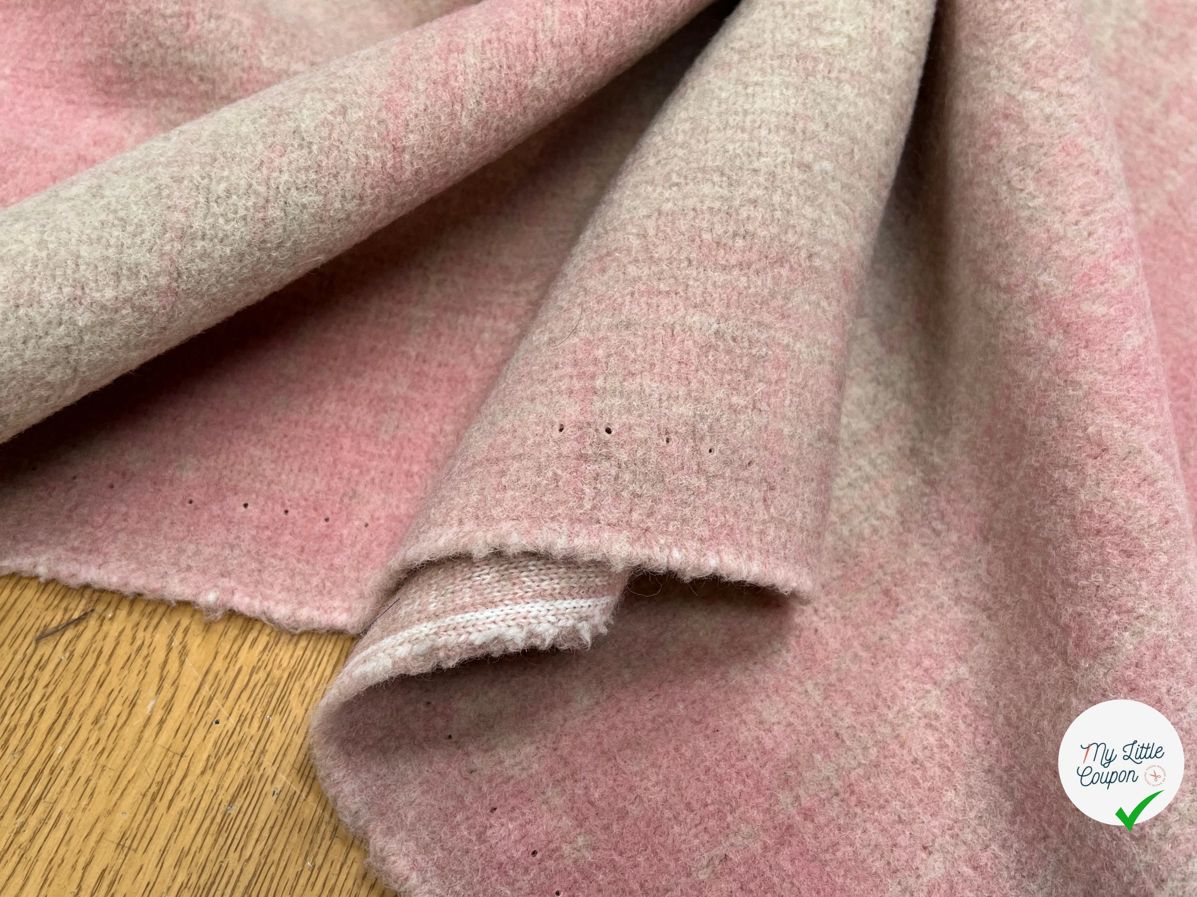 LAINAGE MANTEAU DOUX ROSE BEIGE STRETCH - My Little Coupon