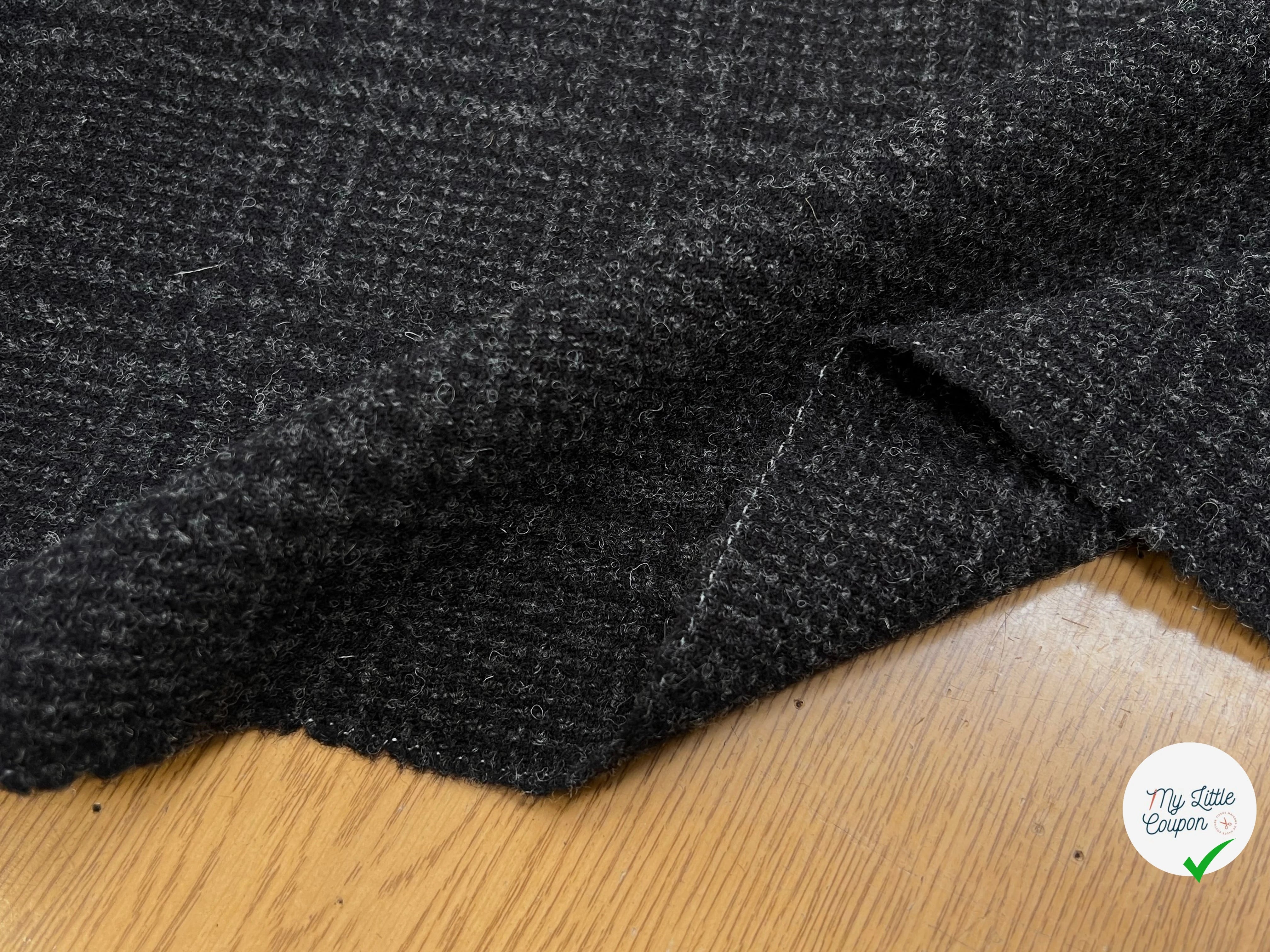 LAINAGE MANTEAU HIGHLAND STYLE GRIS FONCÉ ET NOIR - My Little Coupon