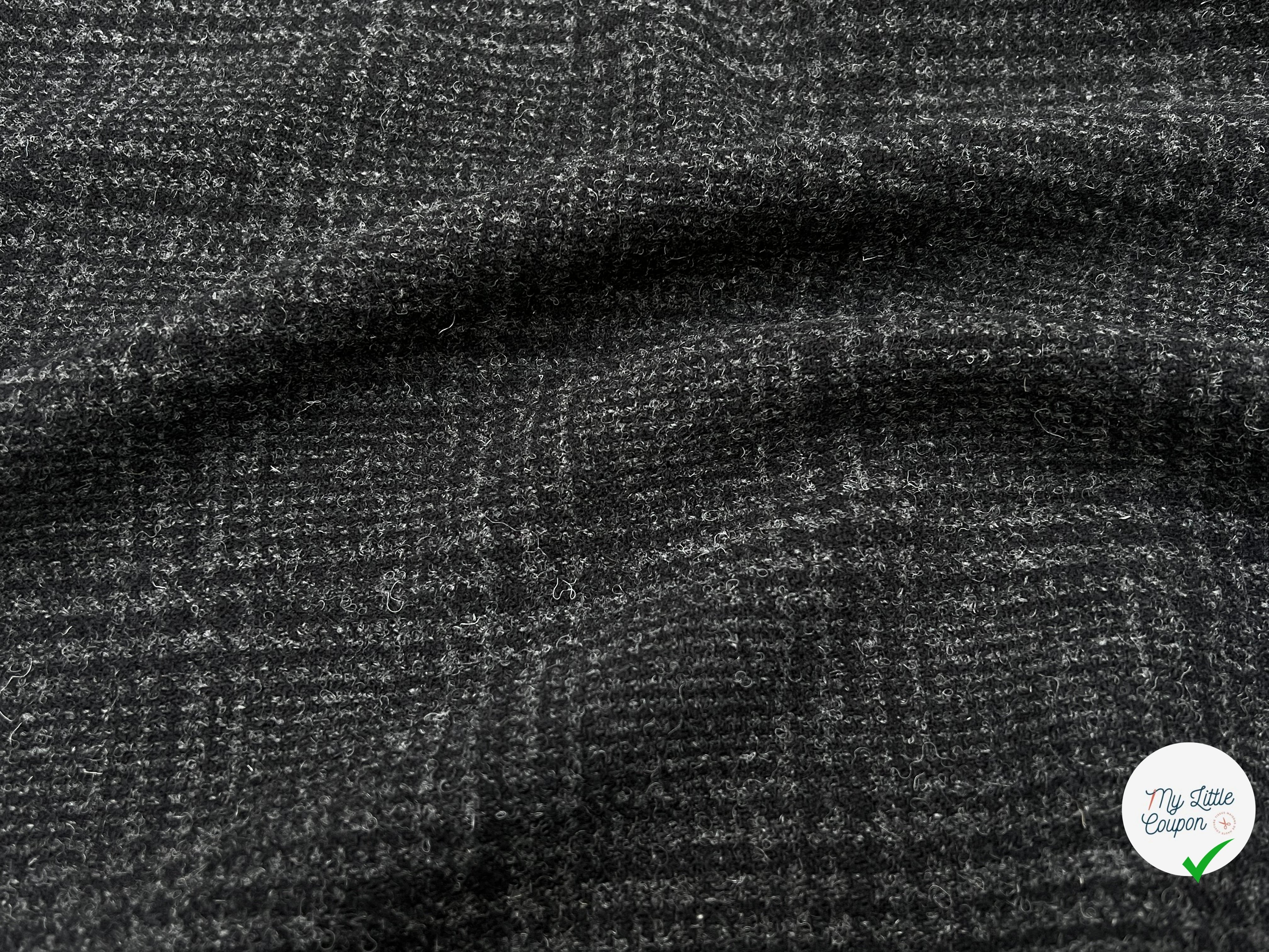 LAINAGE MANTEAU HIGHLAND STYLE GRIS FONCÉ ET NOIR - My Little Coupon