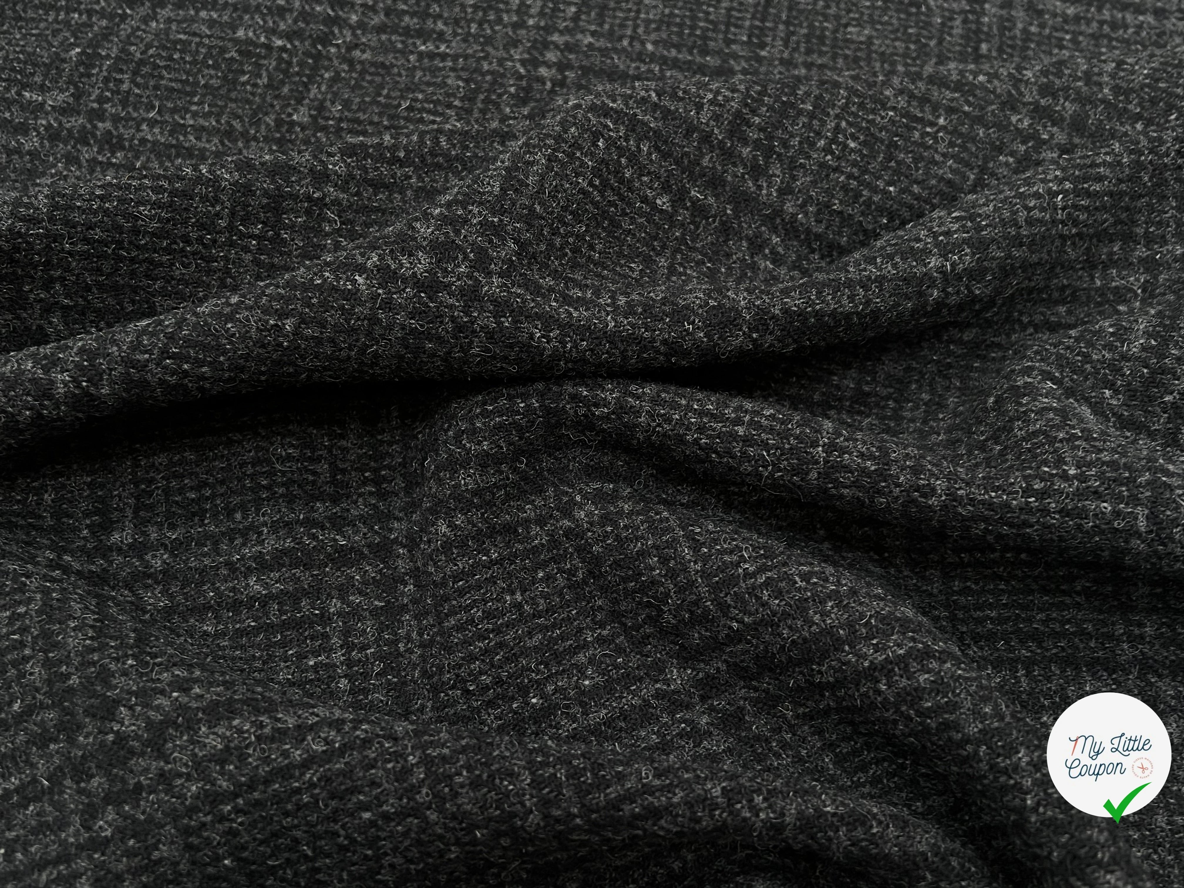 LAINAGE MANTEAU HIGHLAND STYLE GRIS FONCÉ ET NOIR - My Little Coupon