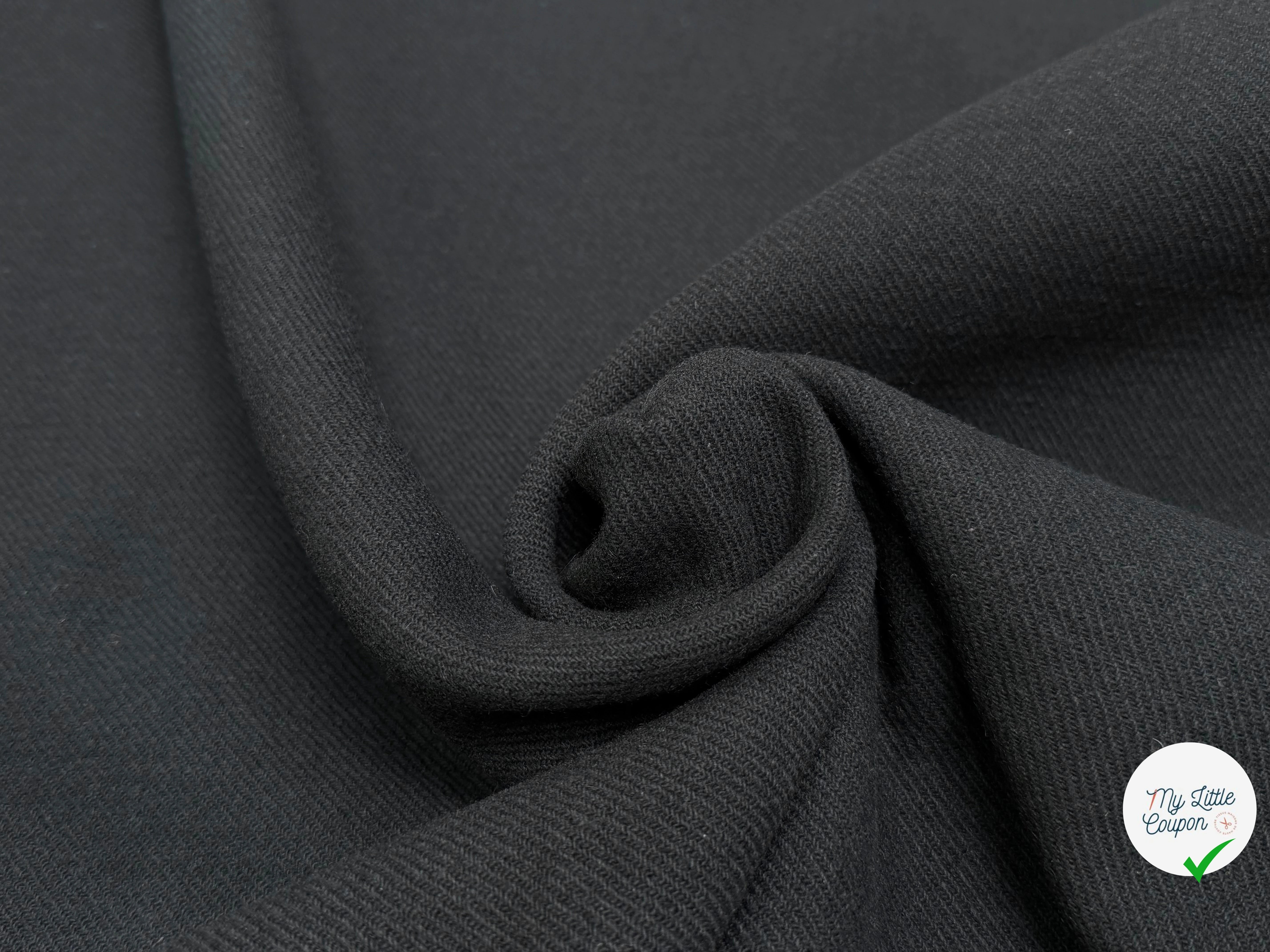 LAINAGE MANTEAU LOURD NOIR ASPECT TRICOT - My Little Coupon