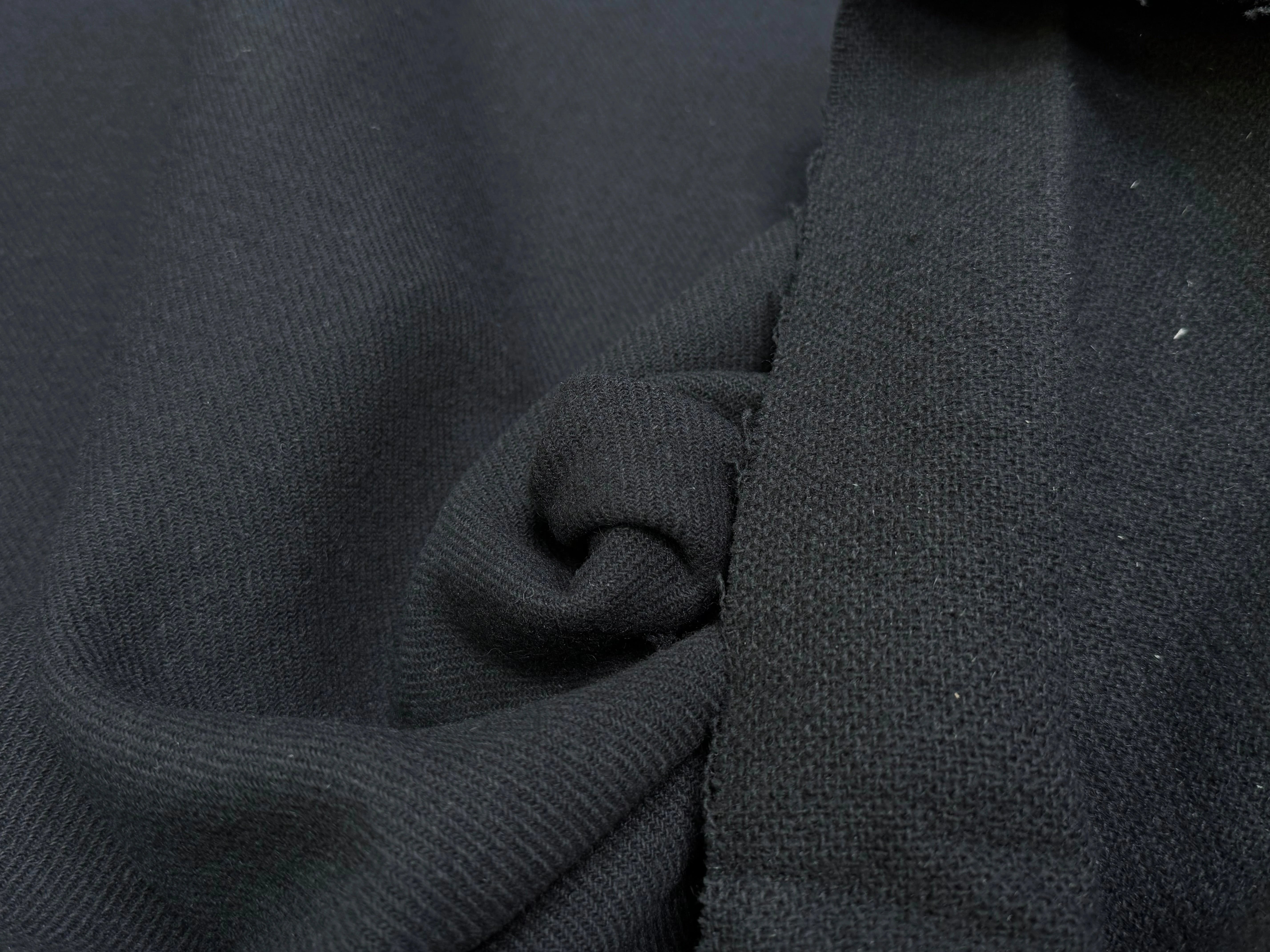 LAINAGE MANTEAU LOURD NOIR ASPECT TRICOT - My Little Coupon