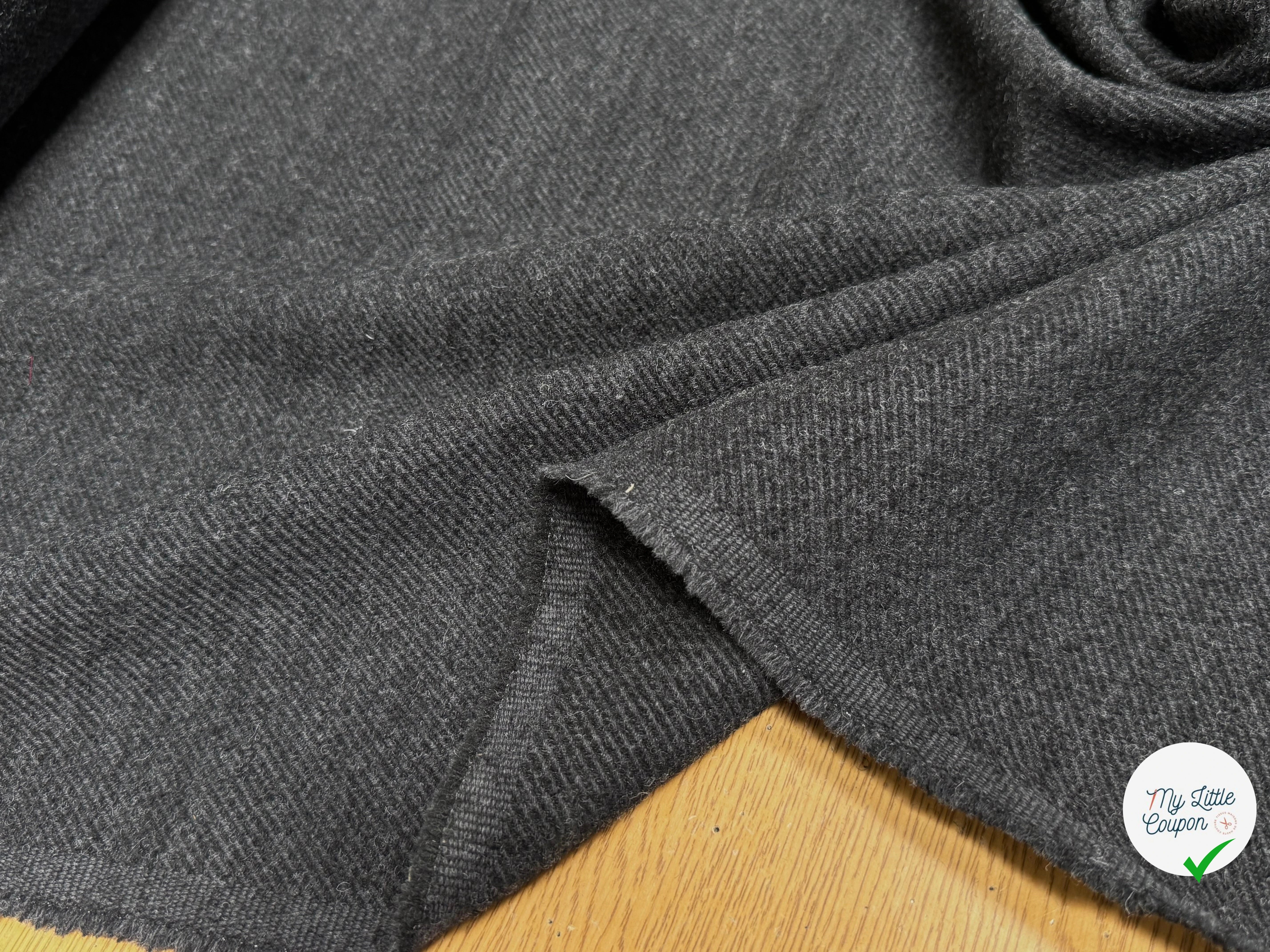 LAINAGE MANTEAU LOURD STRIÉ ANTHRACITE - My Little Coupon