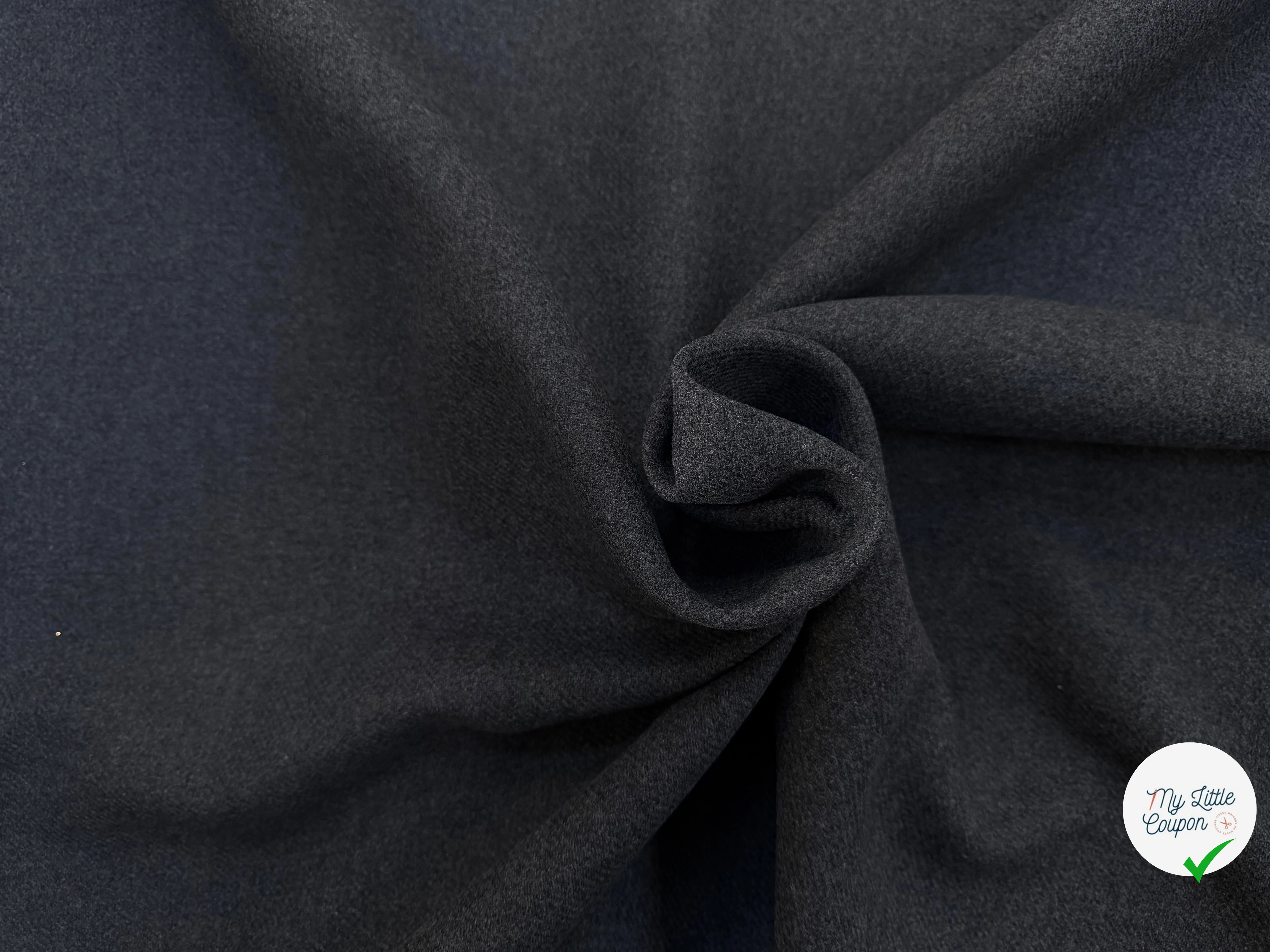 LAINAGE MANTEAU MANTECO GRIS FONCÉ 70% LAINE - My Little Coupon