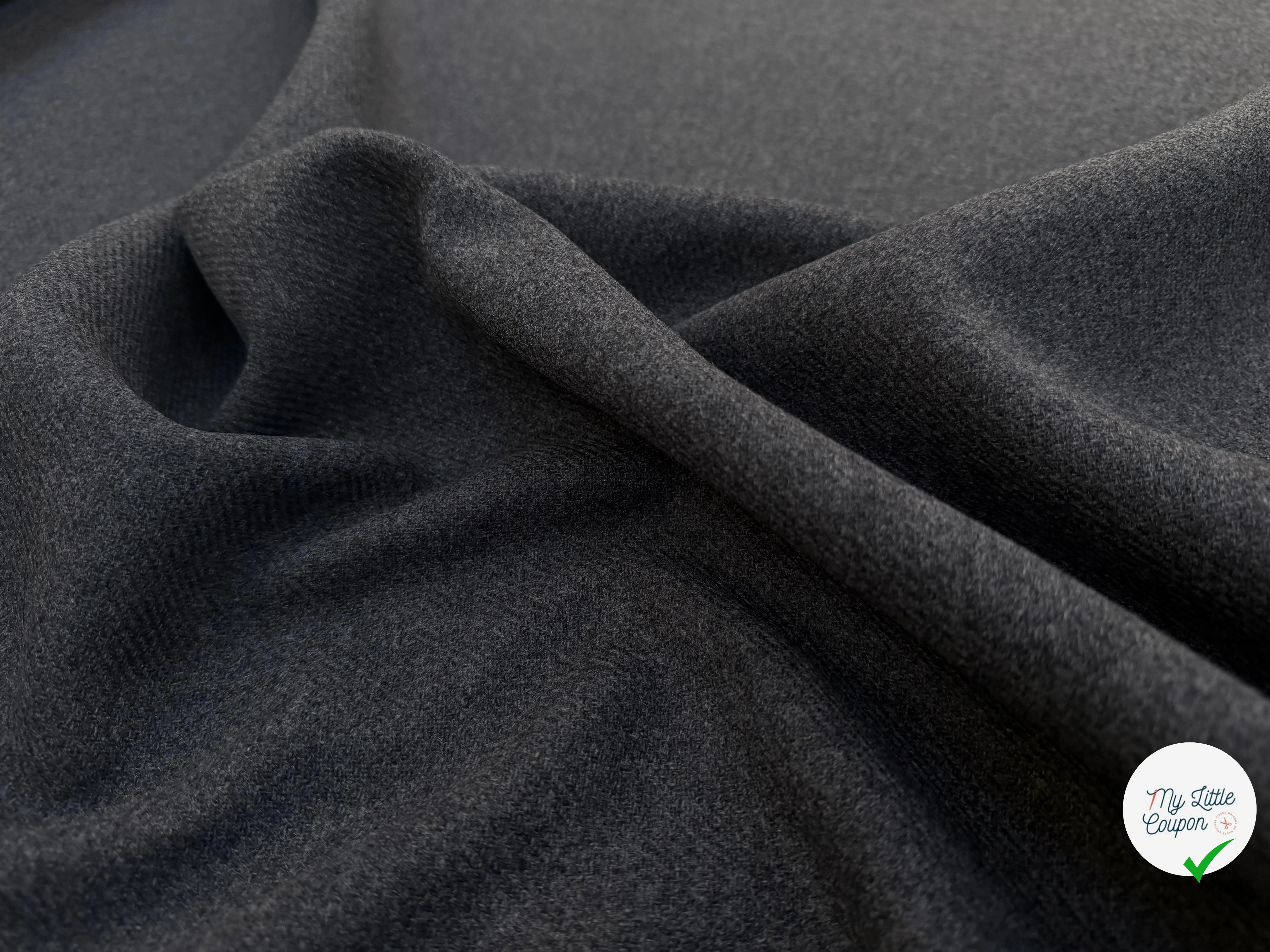 LAINAGE MANTEAU MANTECO GRIS FONCÉ 70% LAINE - My Little Coupon
