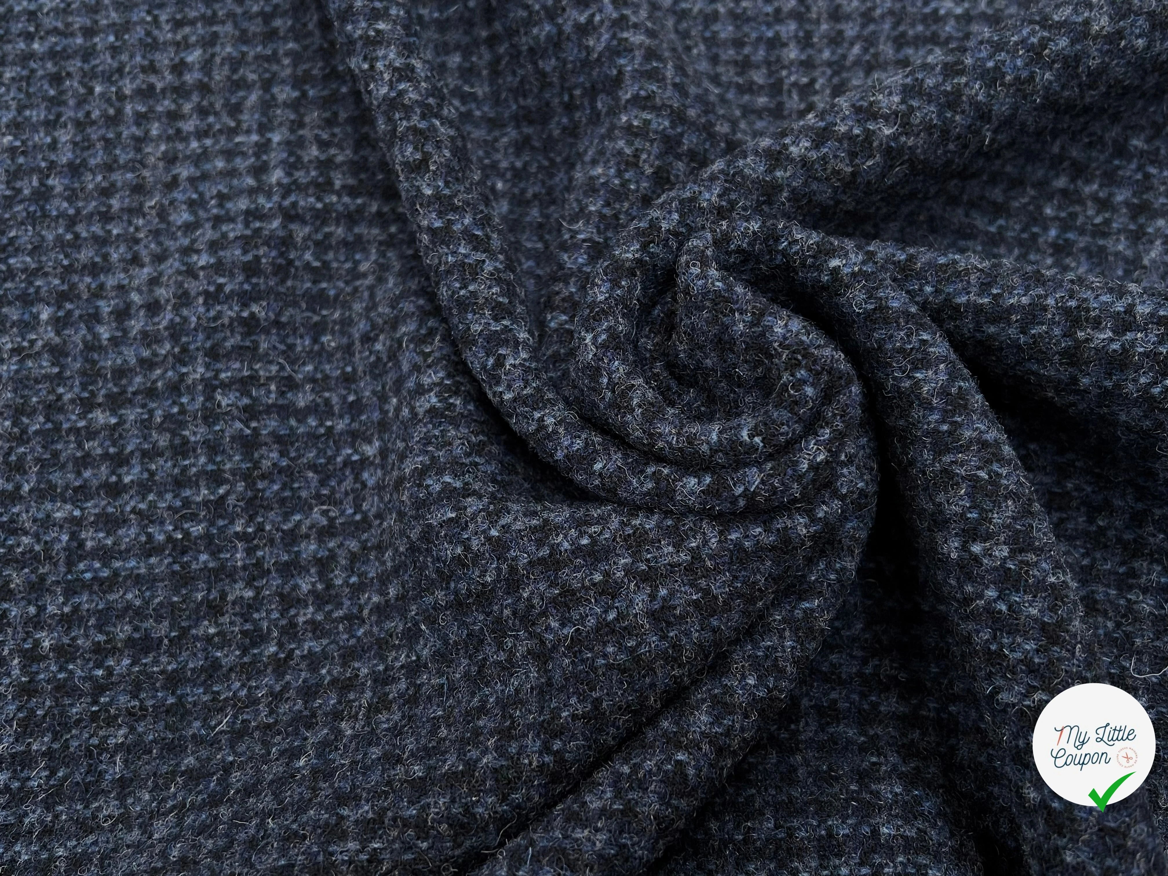 LAINAGE MANTEAU PETIT CARREAUX CHIC BLEU 100% LAINE 145CM - My Little Coupon