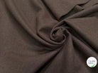 Tissu lainage manteau sergé marron