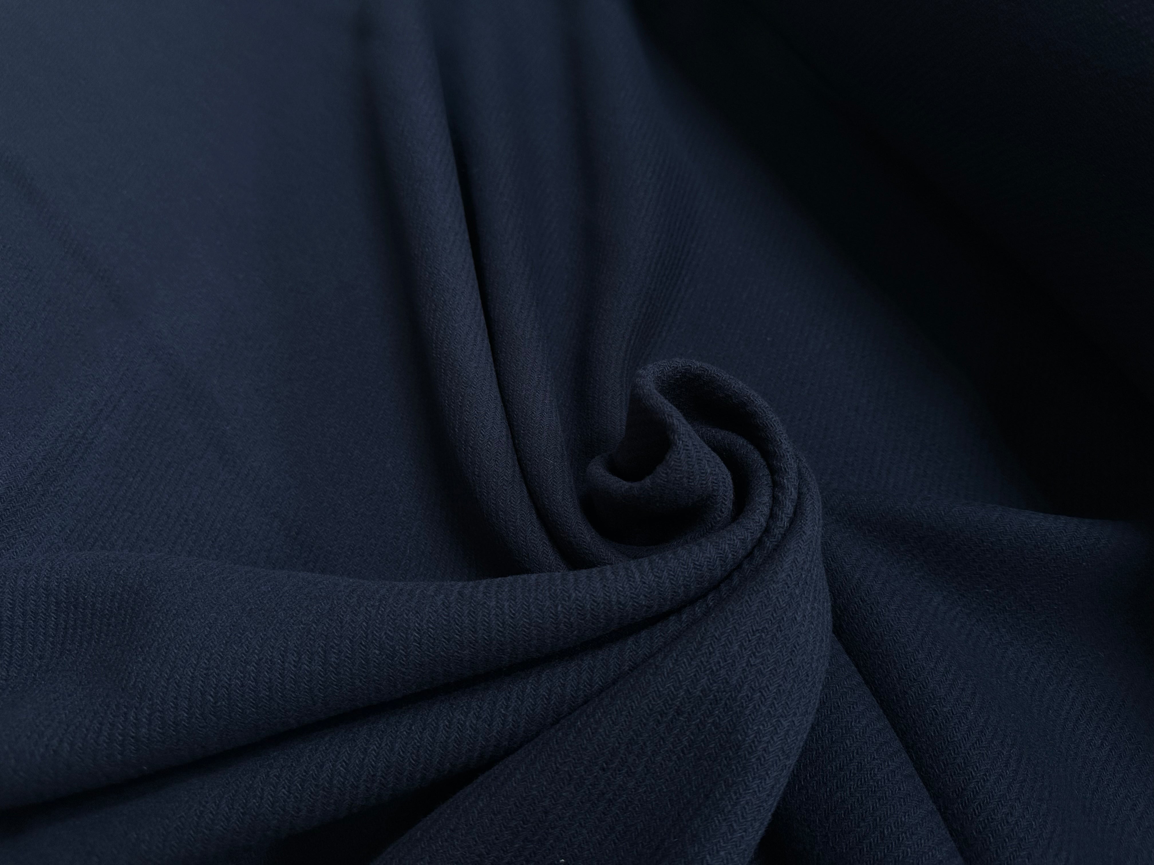 LAINAGE MANTEAU STRIÉ 100% LAINE BLEU MARINE - My Little Coupon