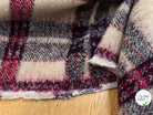 LAINAGE MANTEAU TRICOTÉ 63% LAINE PRINCE DE GALLES BEIGE & ROSE - My Little Coupon