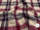 LAINAGE MANTEAU TRICOTÉ 63% LAINE PRINCE DE GALLES BEIGE & ROSE - My Little Coupon