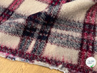 LAINAGE MANTEAU TRICOTÉ 63% LAINE PRINCE DE GALLES BEIGE & ROSE - My Little Coupon