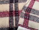 LAINAGE MANTEAU TRICOTÉ 63% LAINE PRINCE DE GALLES BEIGE & ROSE - My Little Coupon