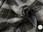 LAINAGE MANTEAU TRICOTÉ 63% LAINE PRINCE DE GALLES NOIR & GRIS - My Little Coupon