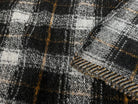 LAINAGE MANTEAU TRICOTÉ 63% LAINE PRINCE DE GALLES NOIR & GRIS - My Little Coupon