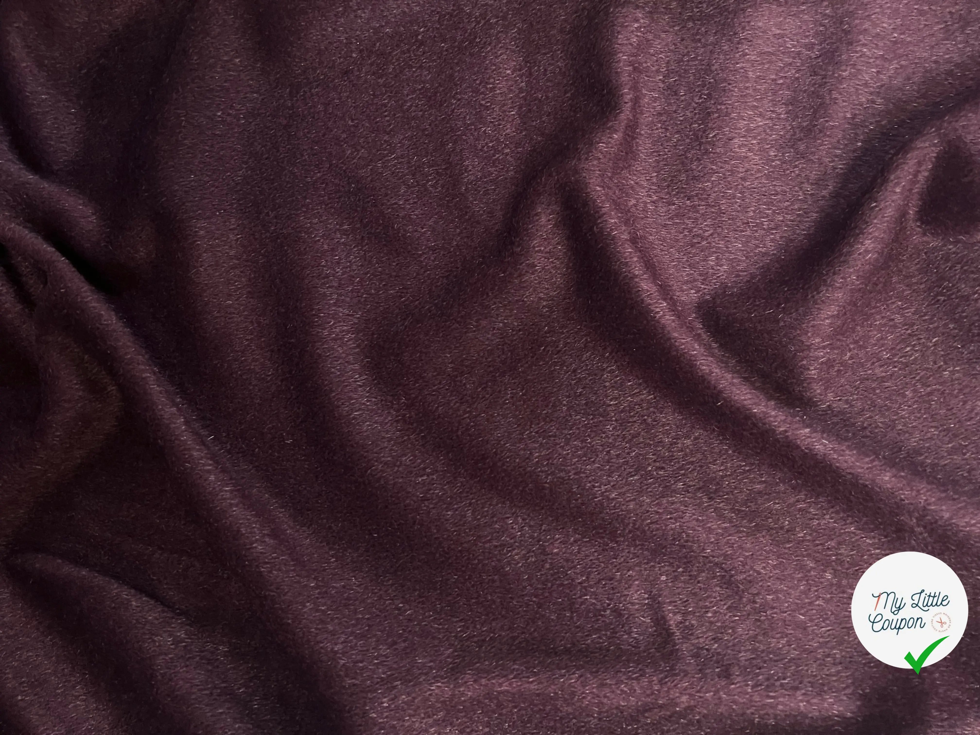 LAINAGE MOHAIR BORDEAUX ENVERS NOIR POILS COURTS - My Little Coupon