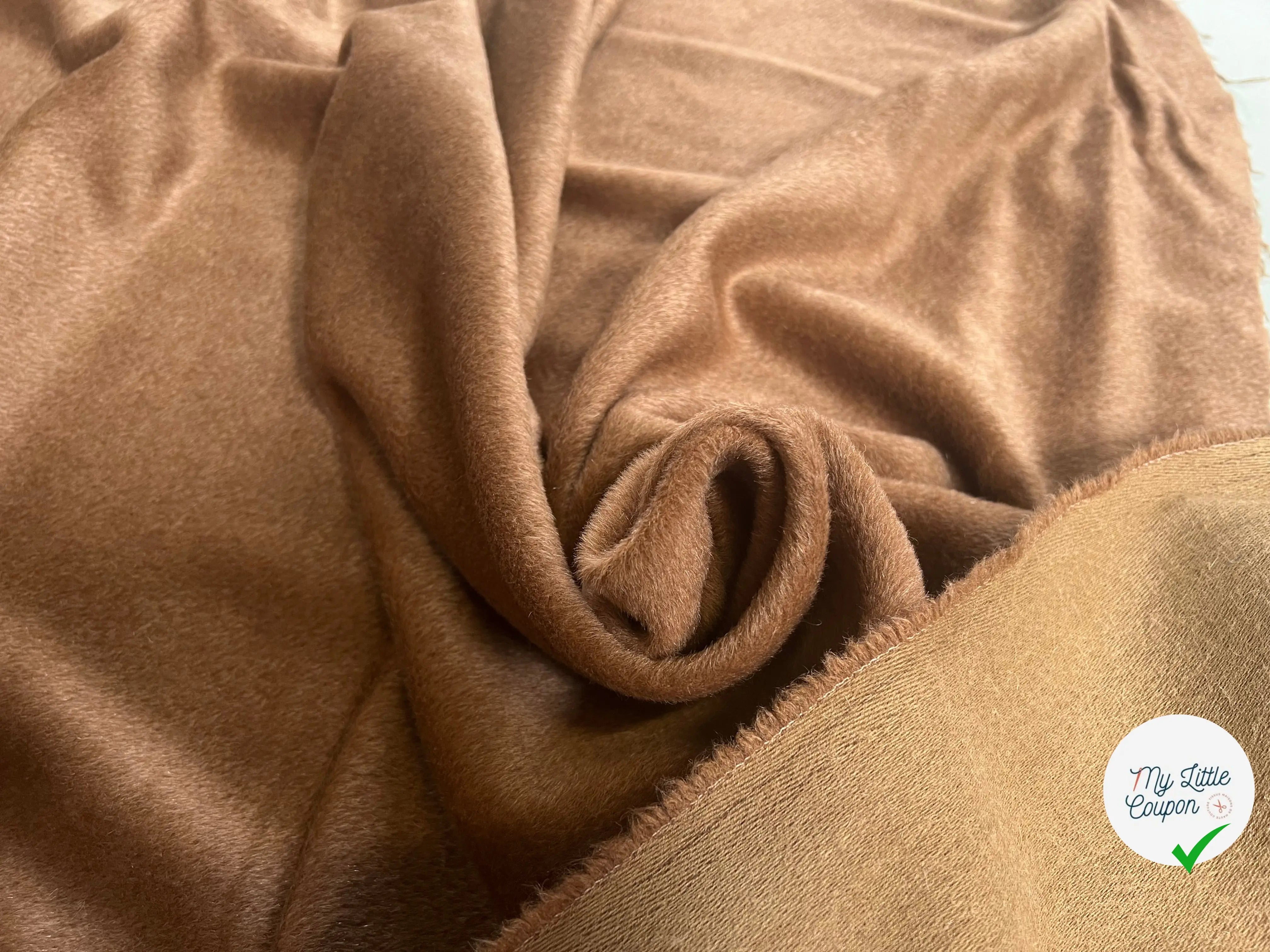 LAINAGE MOHAIR MARRON GLACÉ POILS COURTS - My Little Coupon