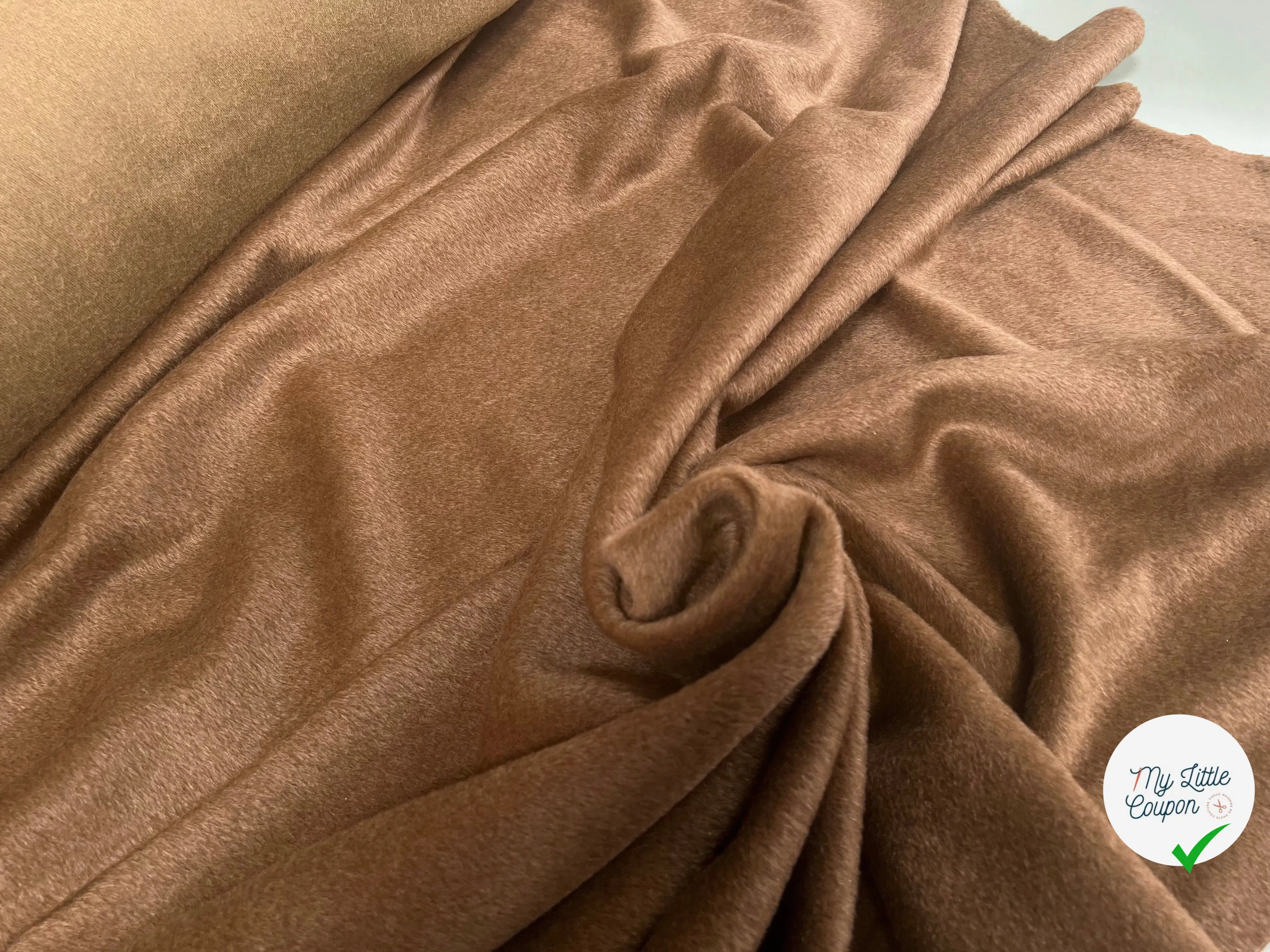 LAINAGE MOHAIR MARRON GLACÉ POILS COURTS - My Little Coupon