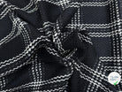 LAINAGE NOIR CARREAU BLANC CASSÉ - My Little Coupon