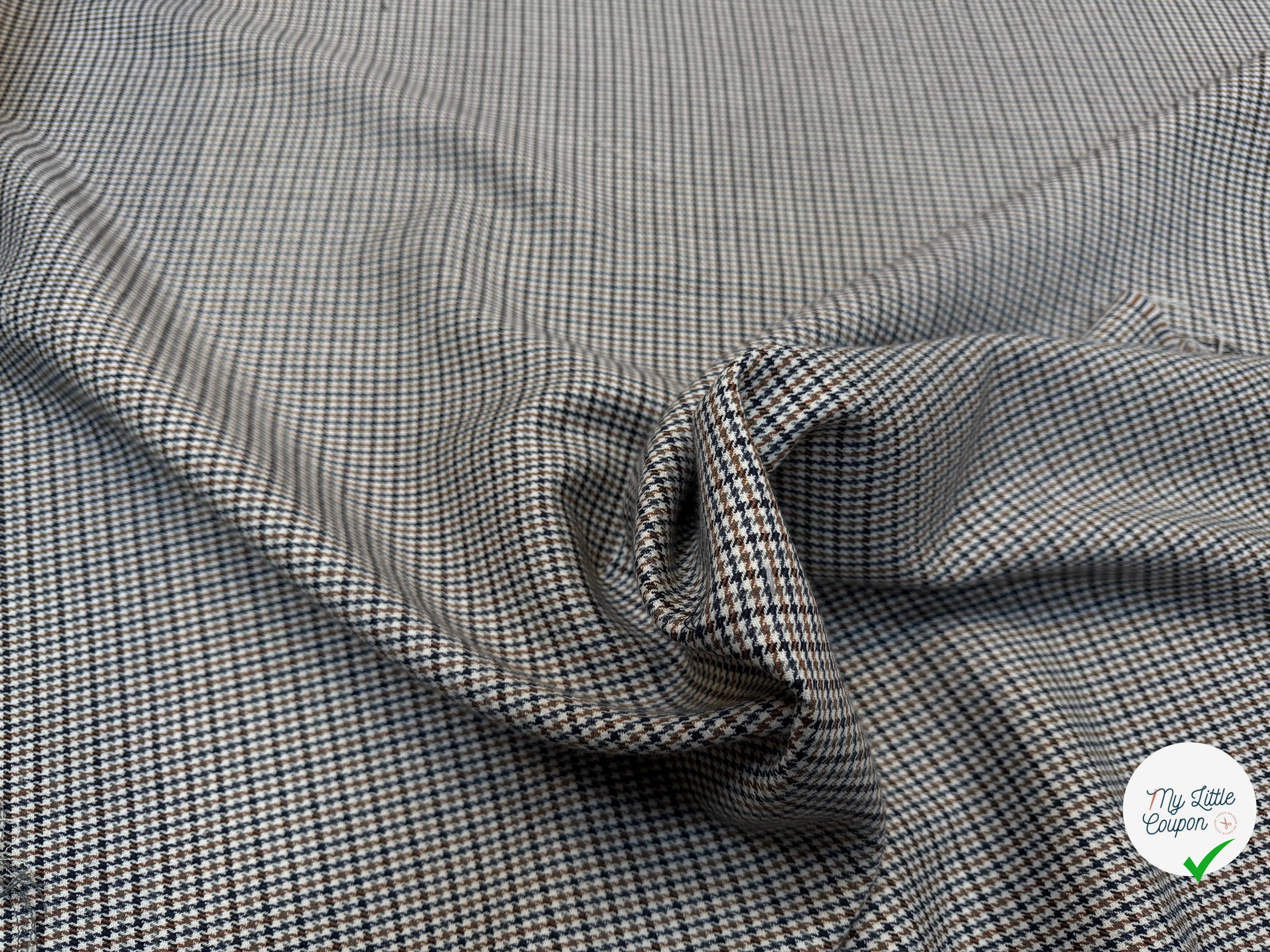 LAINAGE PIED DE POULE COULEUR AUTOMNE 51% LAINE VIERGE - My Little Coupon