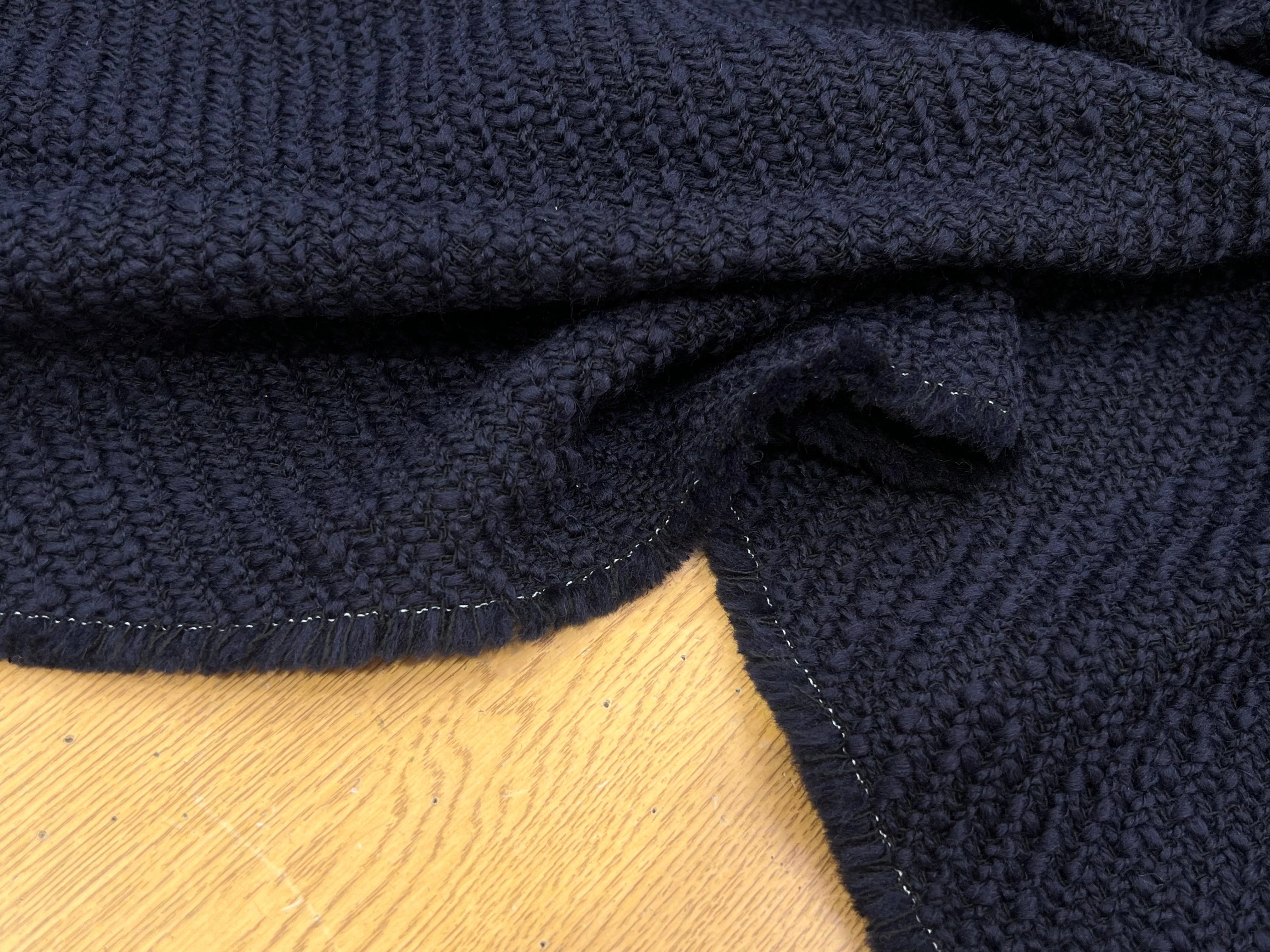 LAINAGE TRICOTÉ SERGÉ NAVY/ NOIR - My Little Coupon