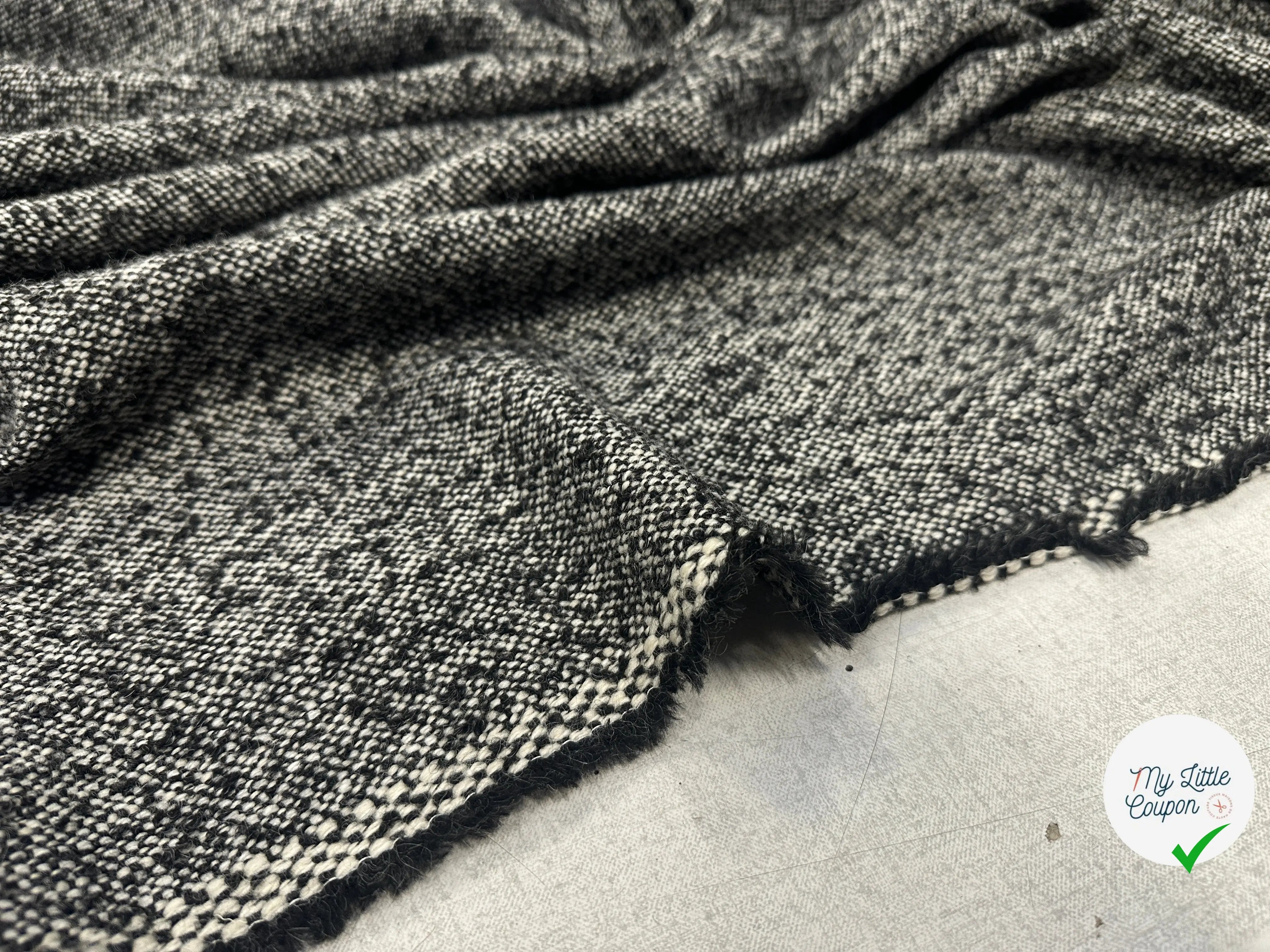 LAINAGE TWEED NOIR ET BLANC MSO