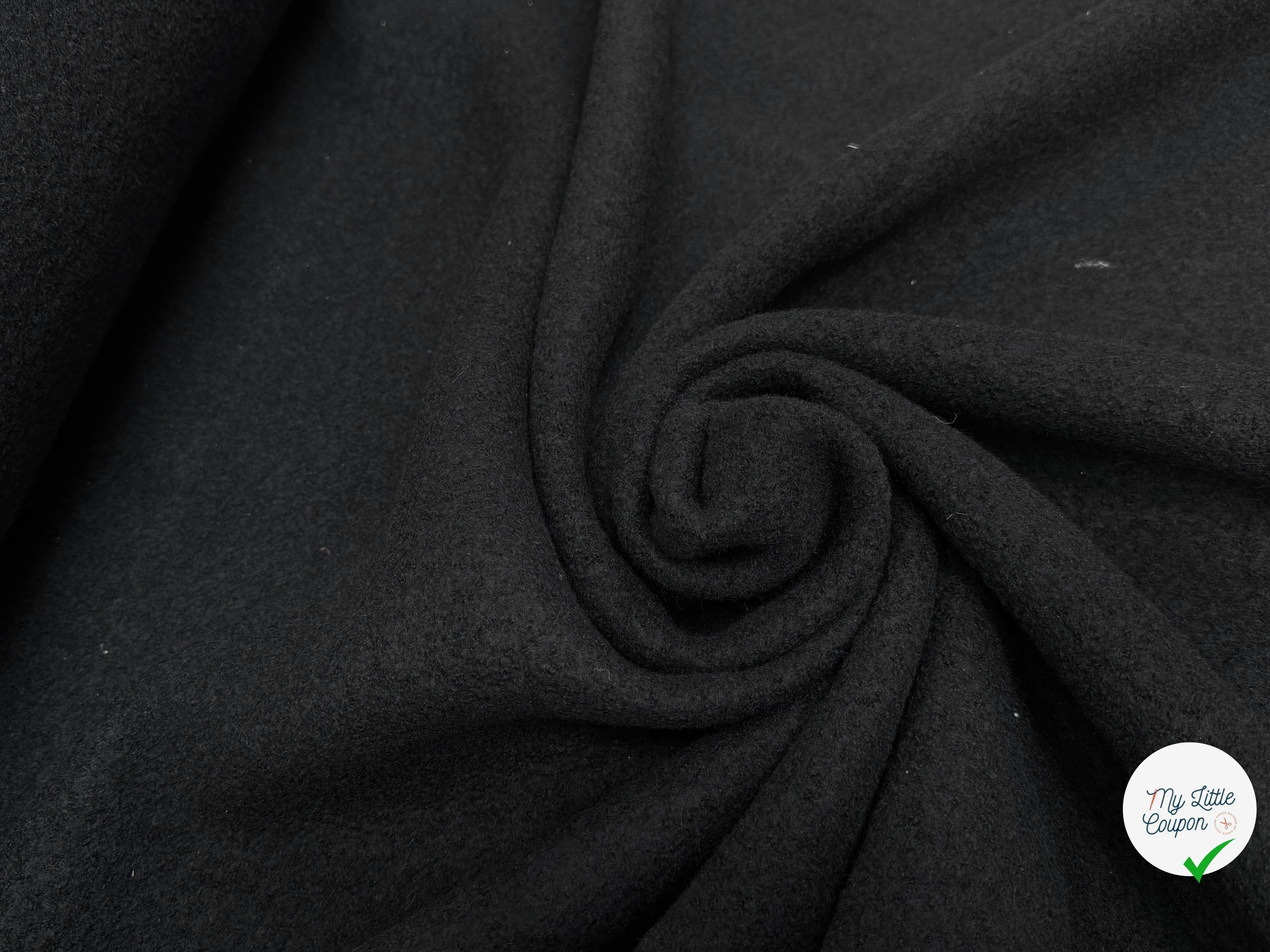 LAINE BOUILLIE NOIR STRETCH - My Little Coupon