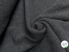 Tissu laine bouillie haute couture anthracite