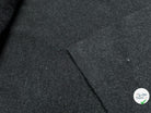 Tissu laine bouillie haute couture anthracite - vue de la matière