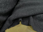 Tissu laine bouillie haute couture anthracite - texture en gros plan