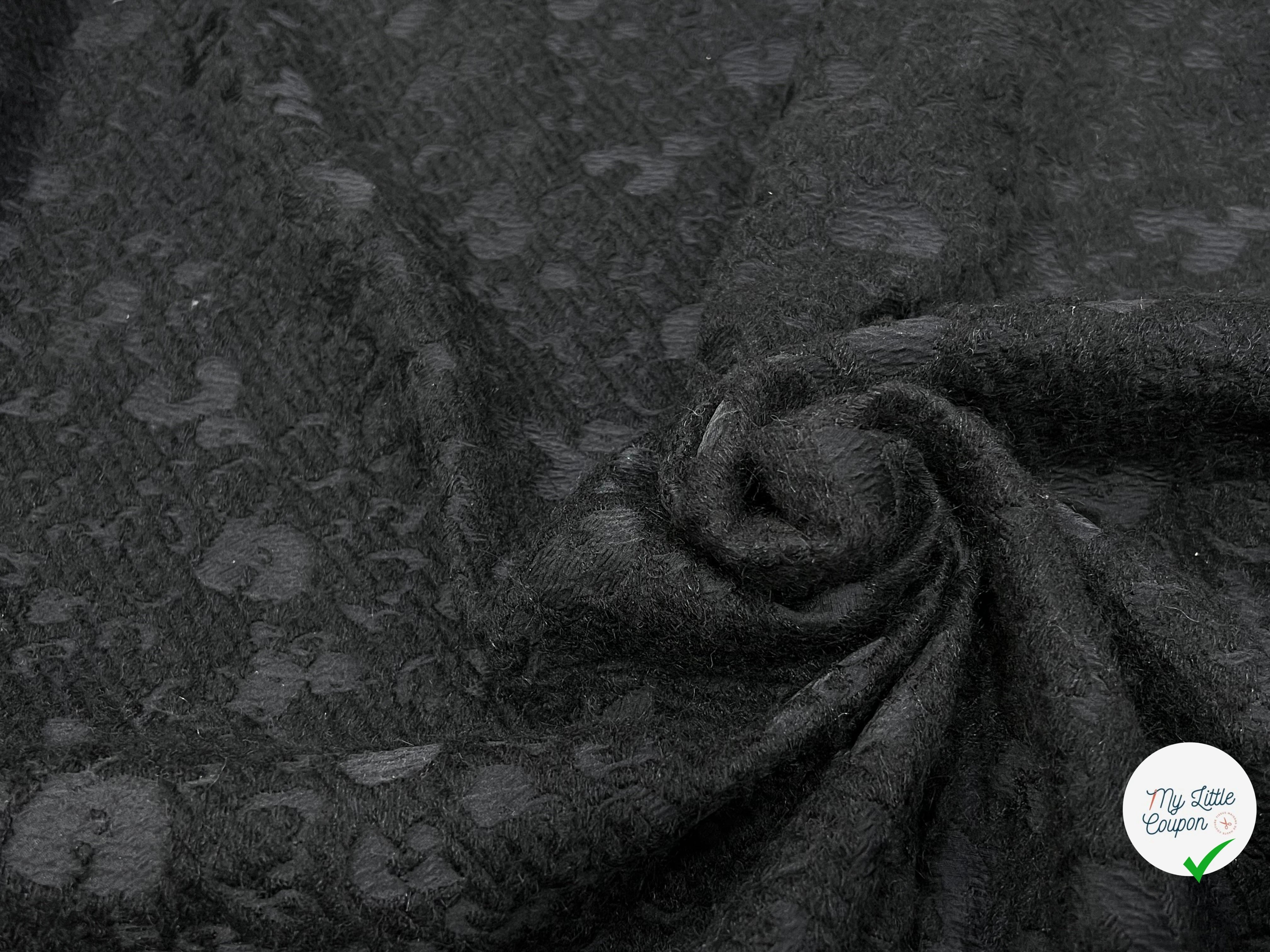 LAINE JACQUARD NOIR 50% LAINE SOUPLE - My Little Coupon