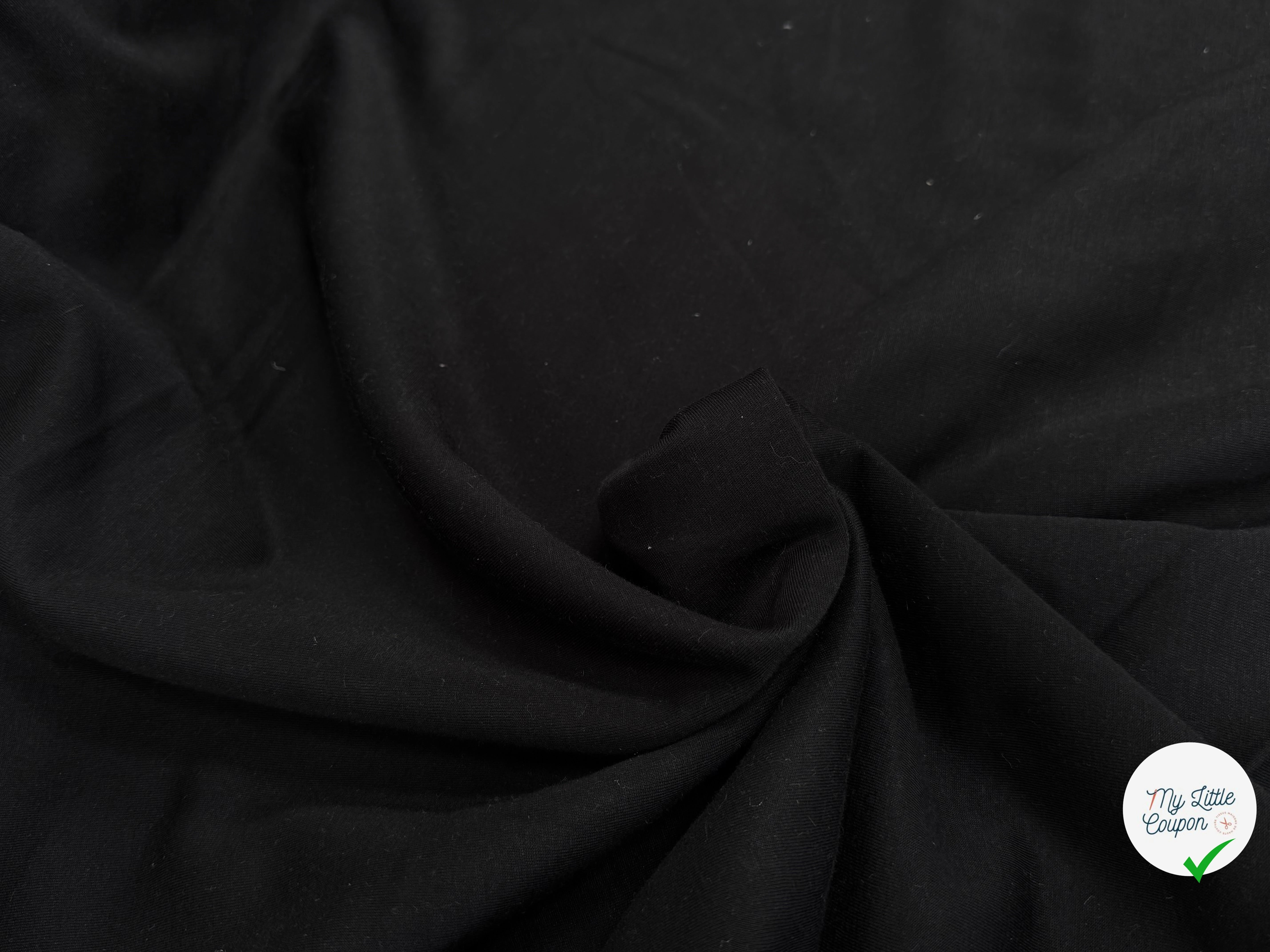 LAINE THERMOCOLLÉE NOIR LÉGÈREMENT STRETCH - My Little Coupon