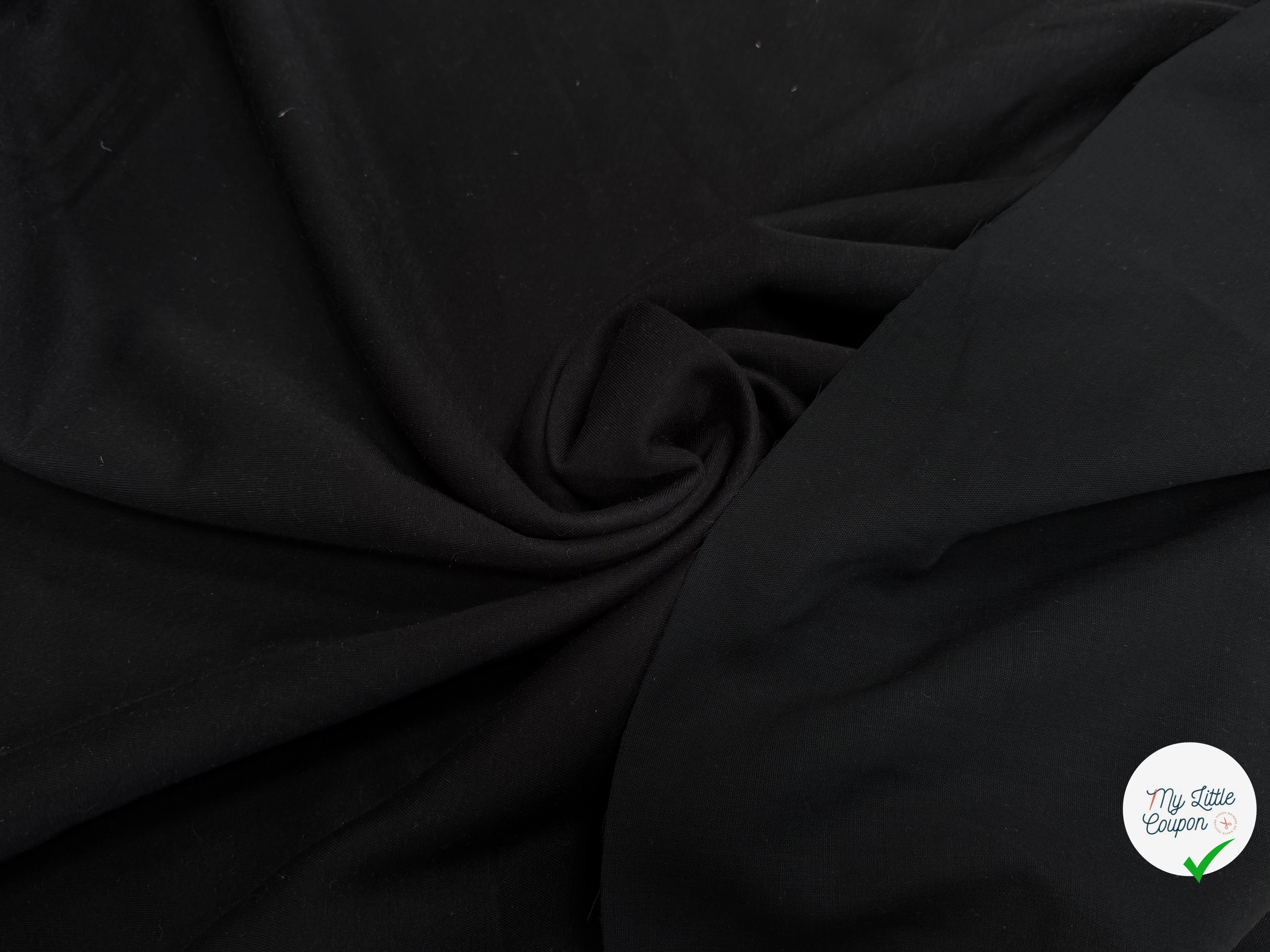 LAINE THERMOCOLLÉE NOIR LÉGÈREMENT STRETCH - My Little Coupon