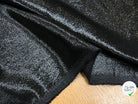 LAMÉ DE SOIE NOIR FLUIDE BRILLANT ARGENTÉ 63% SOIE - My Little Coupon