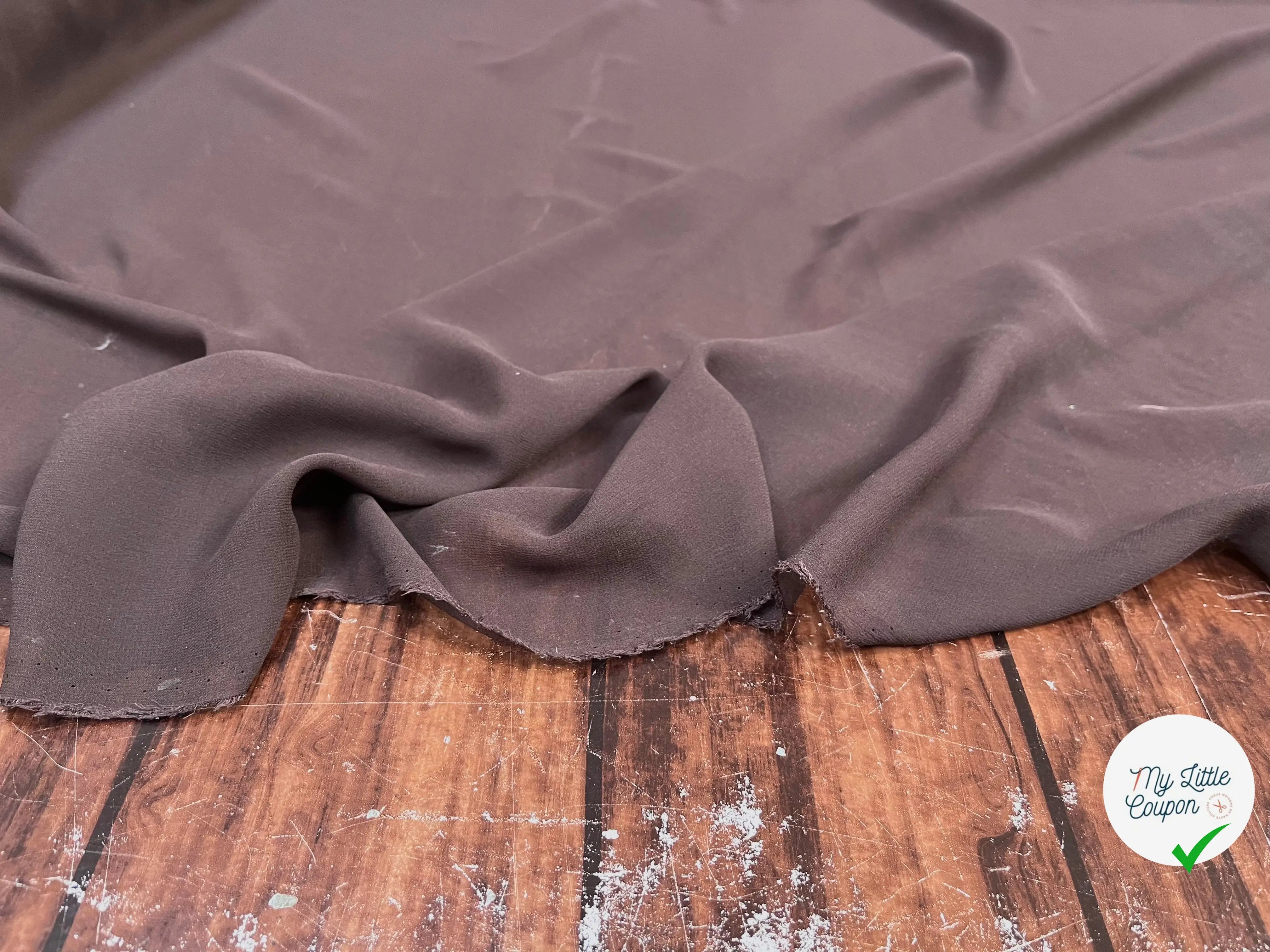 LIGHT SILK GEORGETTE, Kohl Brown - My Little Coupon