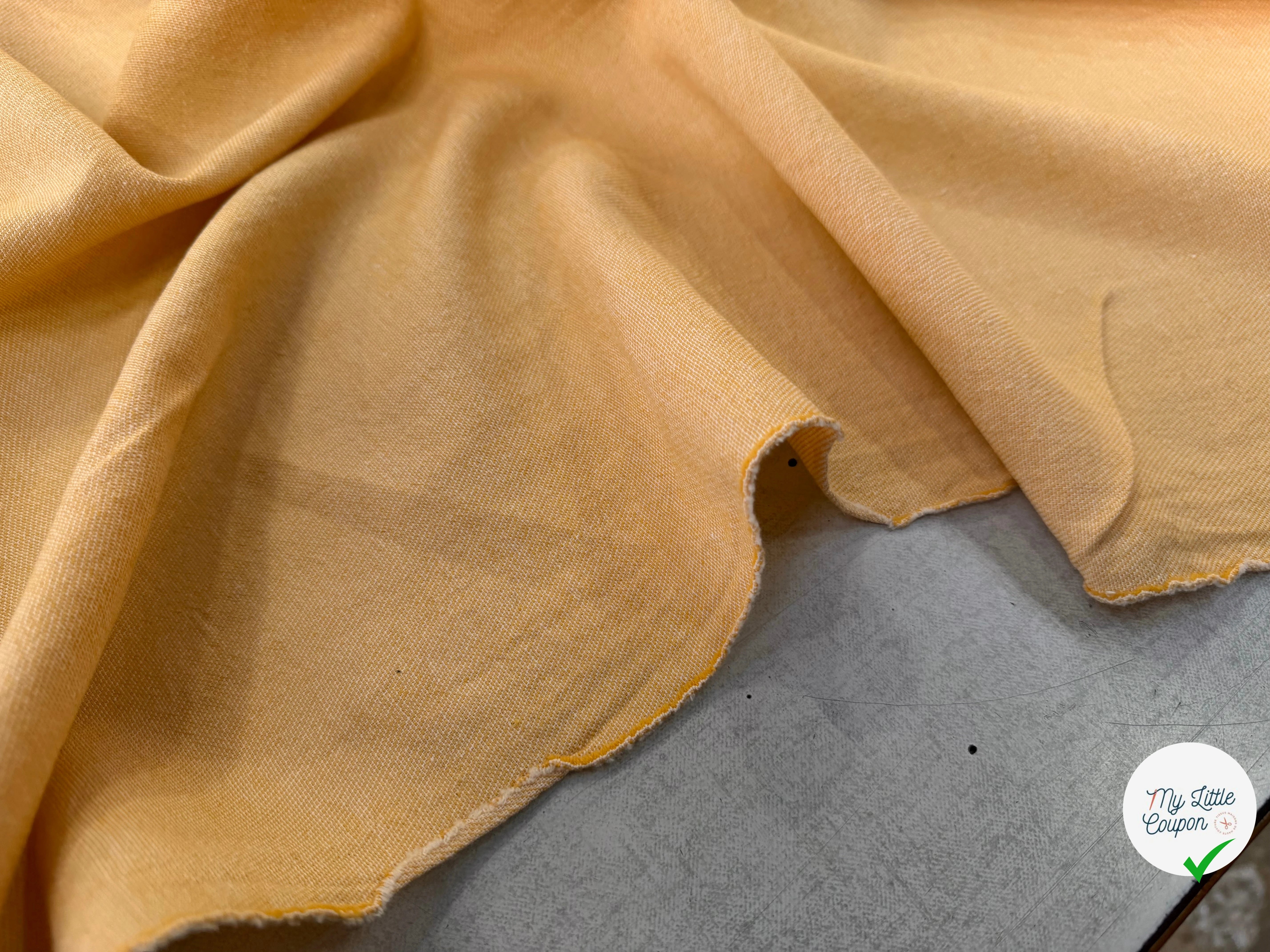 LIN COTON JAUNE TWILL ESPRIT DENIM - My Little Coupon