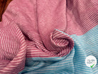 LIN FINES RAYURES BLEU ET FERRA - My Little Coupon