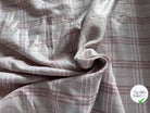 LIN FOND GRIS BEIGE TARTAN ROSE LAMÉ - My Little Coupon