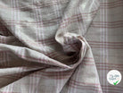 LIN FOND GRIS BEIGE TARTAN ROSE LAMÉ - My Little Coupon
