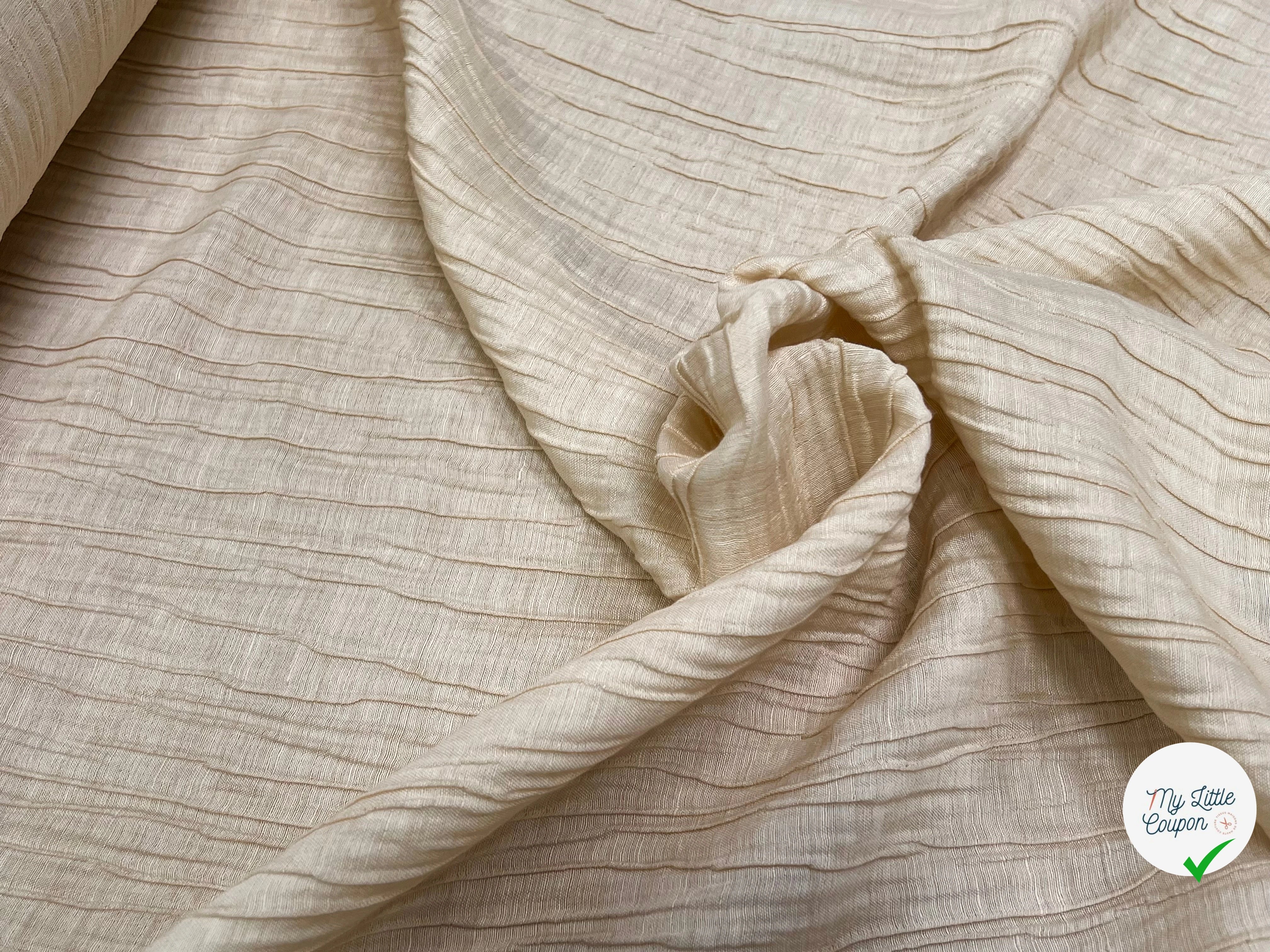 LIN SOIE PLISSÉE VANILLE 22% VISCOSE 66% LIN - My Little Coupon