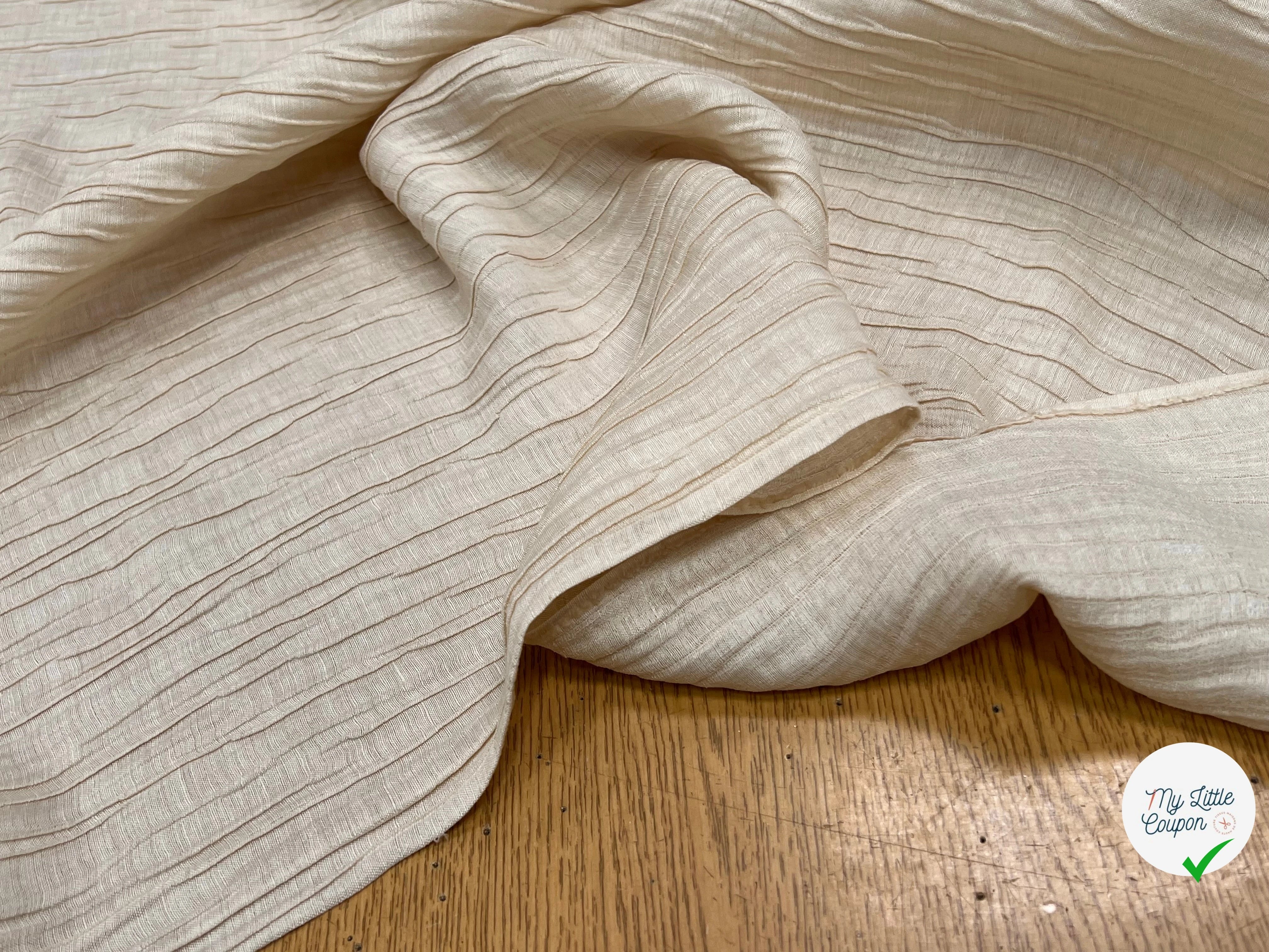 LIN SOIE PLISSÉE VANILLE 22% VISCOSE 66% LIN - My Little Coupon