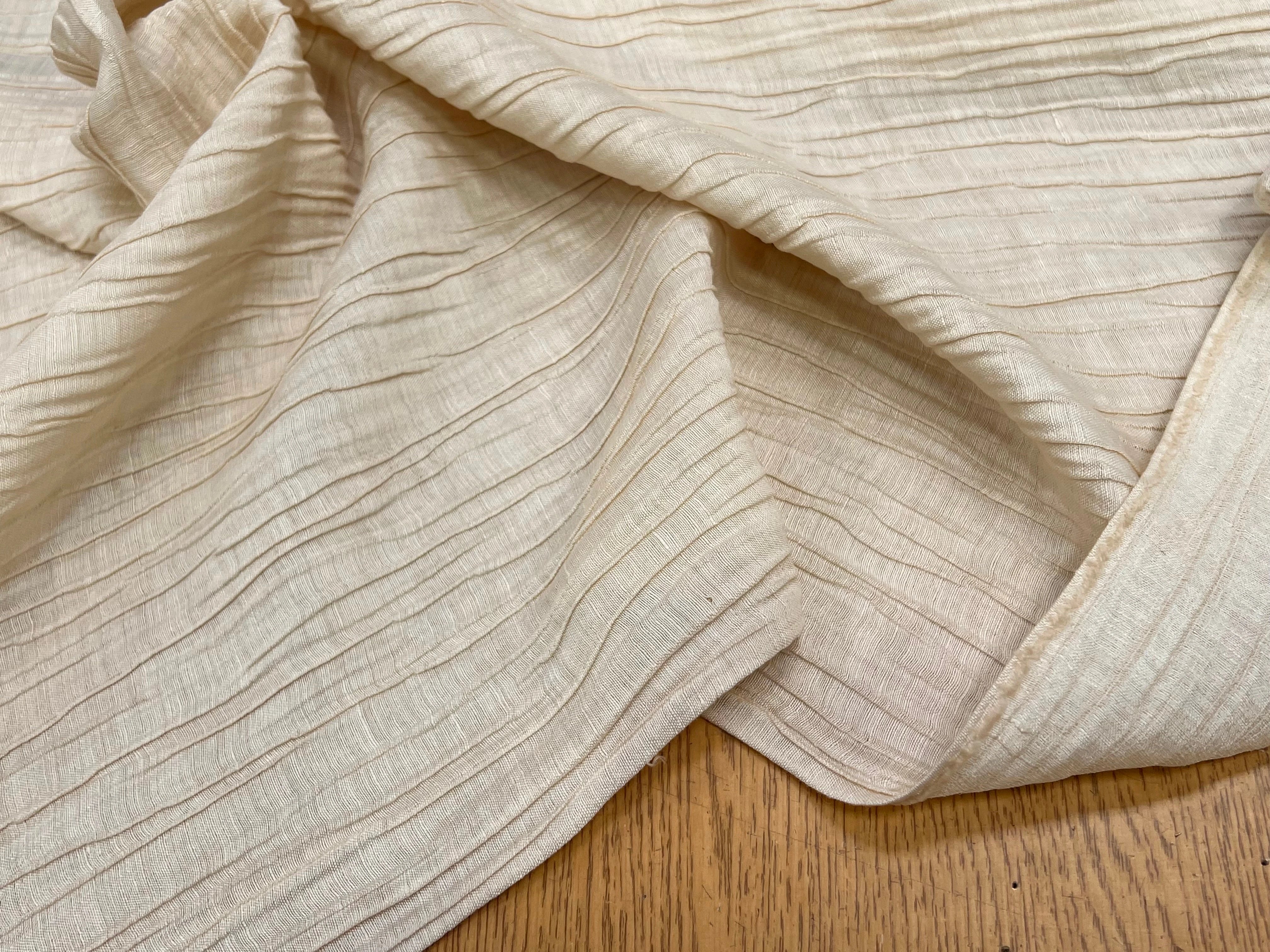 LIN SOIE PLISSÉE VANILLE 22% VISCOSE 66% LIN - My Little Coupon